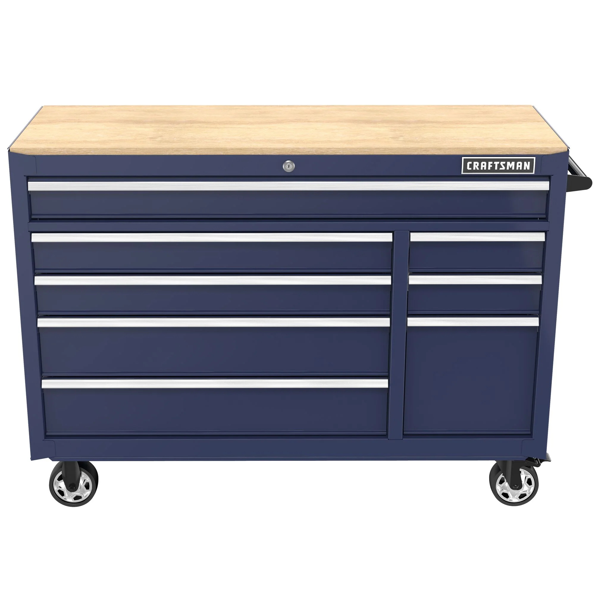 CRAFTSMAN 2000 Series 51.2-in L x 37.5-in H 8-Drawer Rolling Midnight Blue Wood Work Bench with Power Strip - Image 5