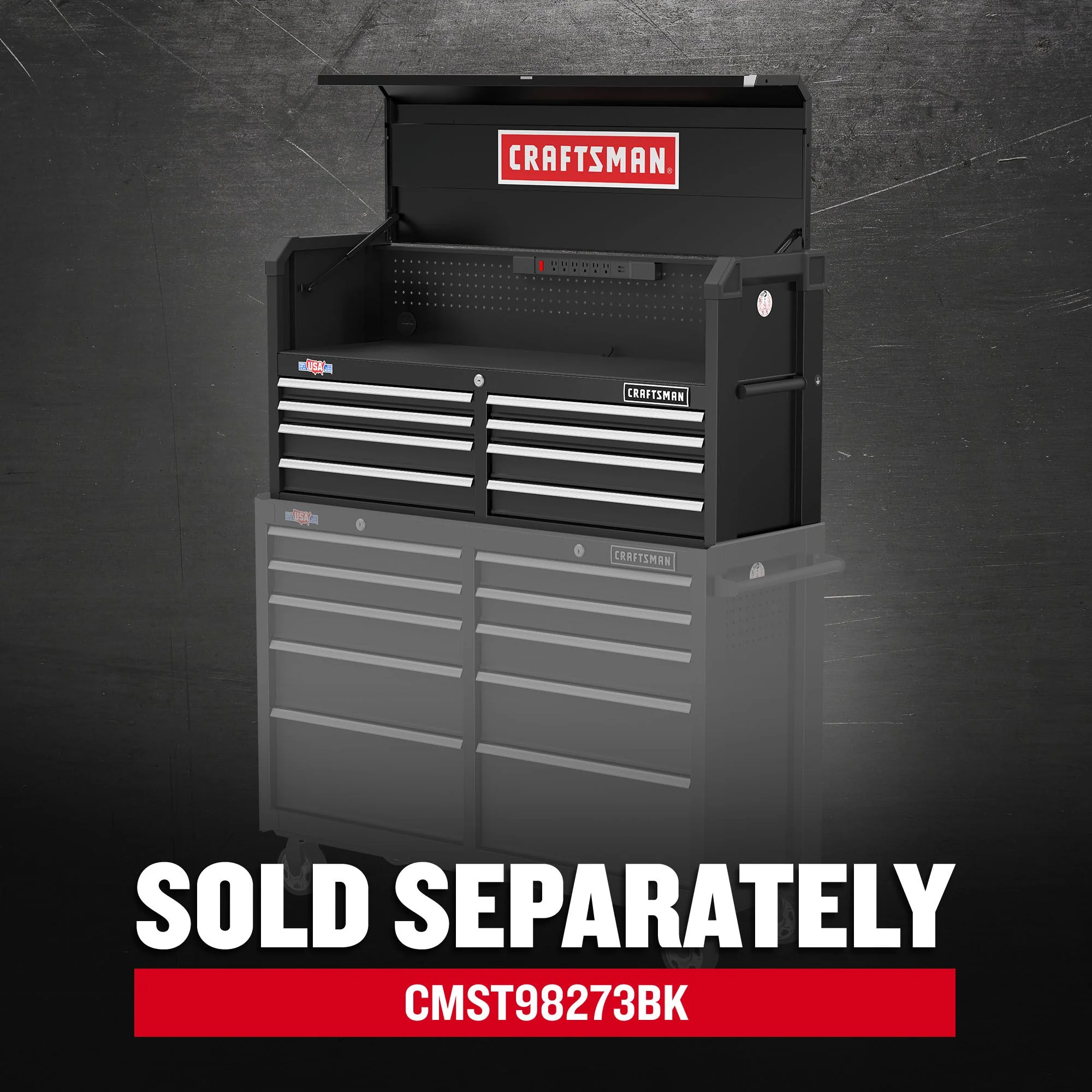 CRAFTSMAN 2000 Series 51.5-in W x 24.7-in H 8-Drawer Steel Tool Chest (Black) - Image 4