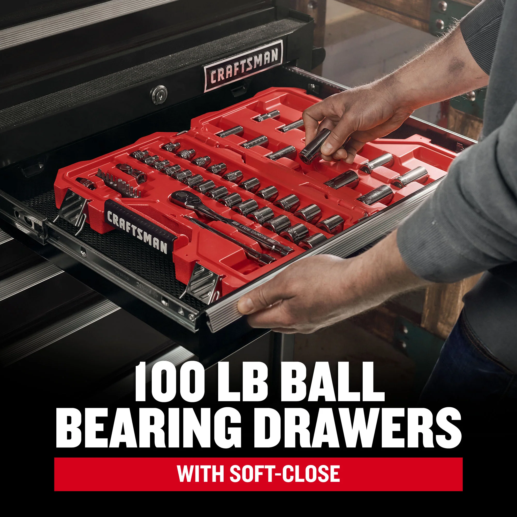 CRAFTSMAN 2000 Series 51.5-in W x 24.7-in H 8-Drawer Steel Tool Chest (Black) - Image 5