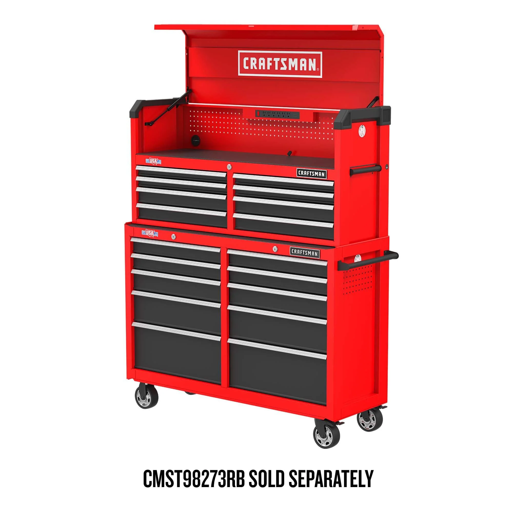 CRAFTSMAN 2000 Series 51.5-in W x 24.7-in H 8-Drawer Steel Tool Chest (Red) - Image 8