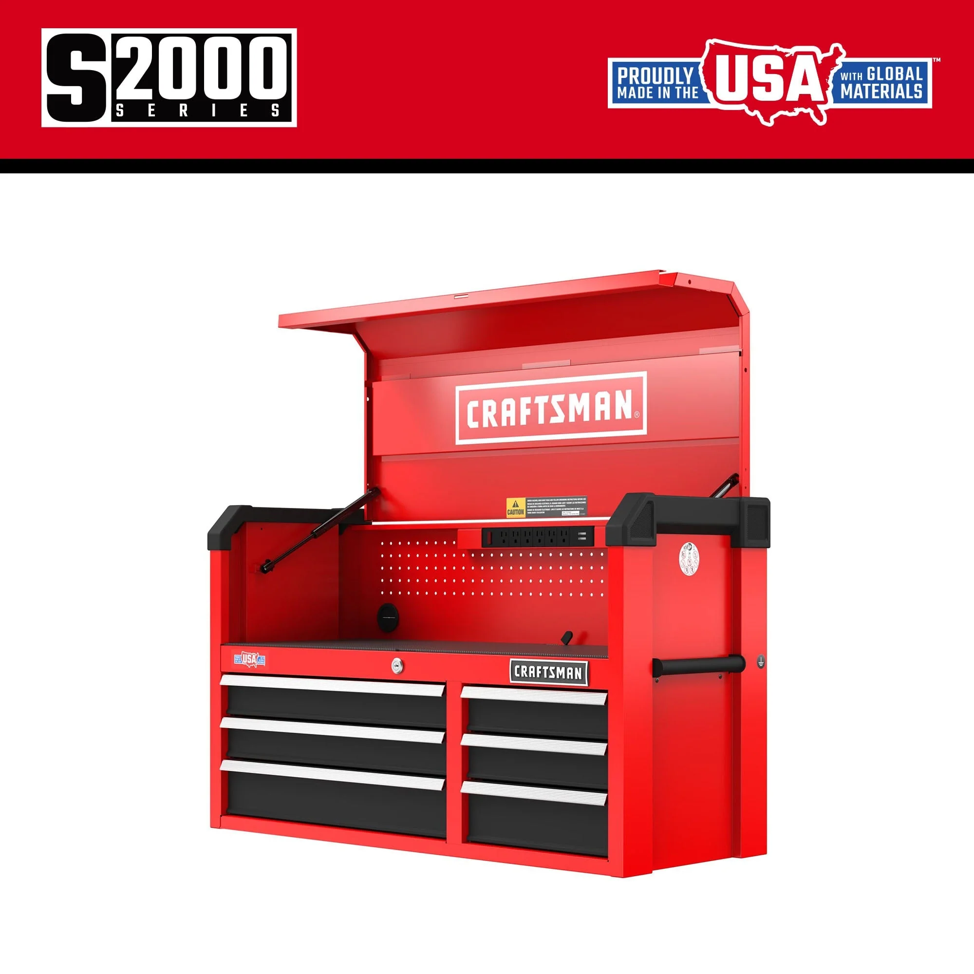 CRAFTSMAN 2000 Series 6-Drawer Steel Tool Chest, Red, 41-Inches Wide - Image 3