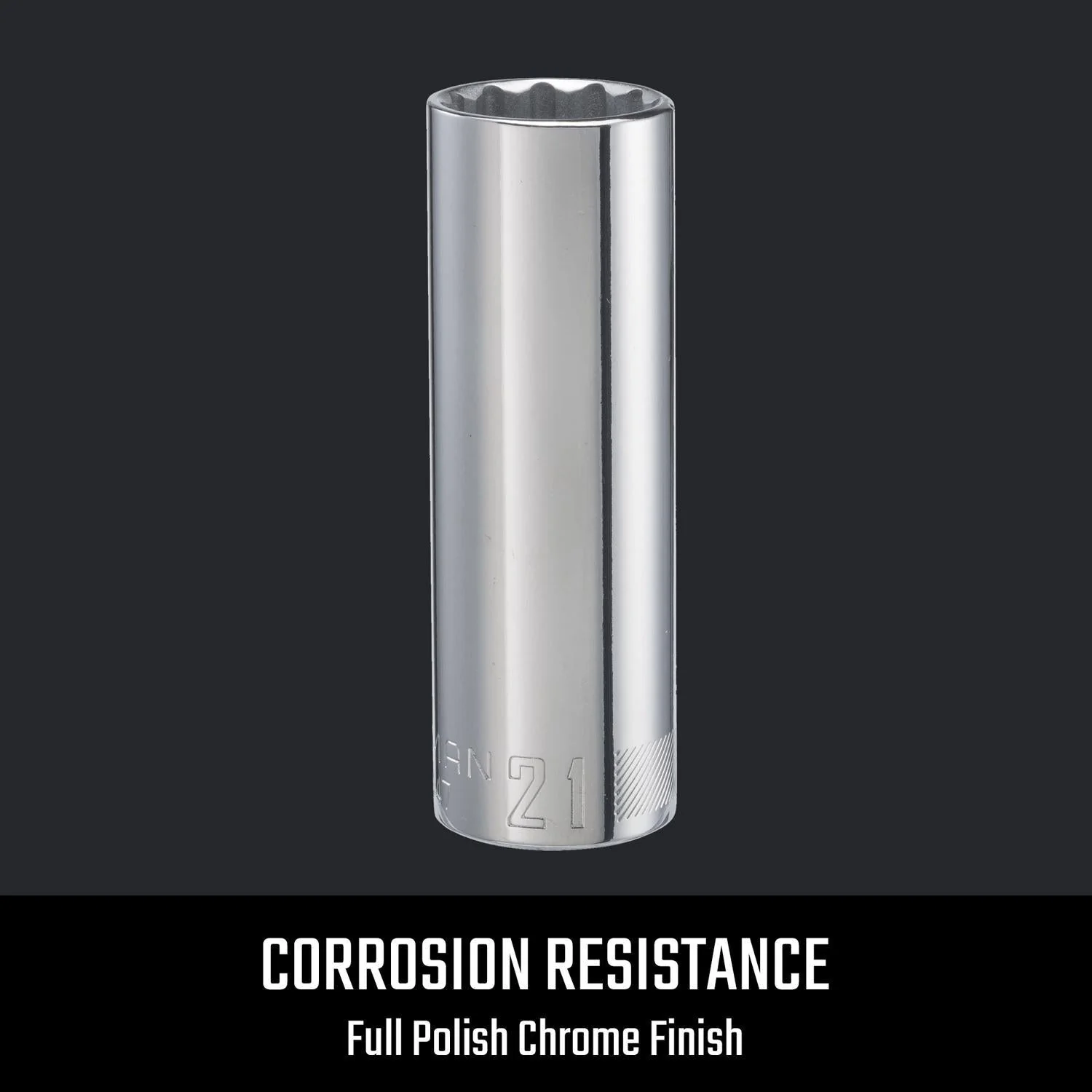 Craftsman 21 mm Metric 12 Point Deep Socket, 1/2 in. Drive - Image 4