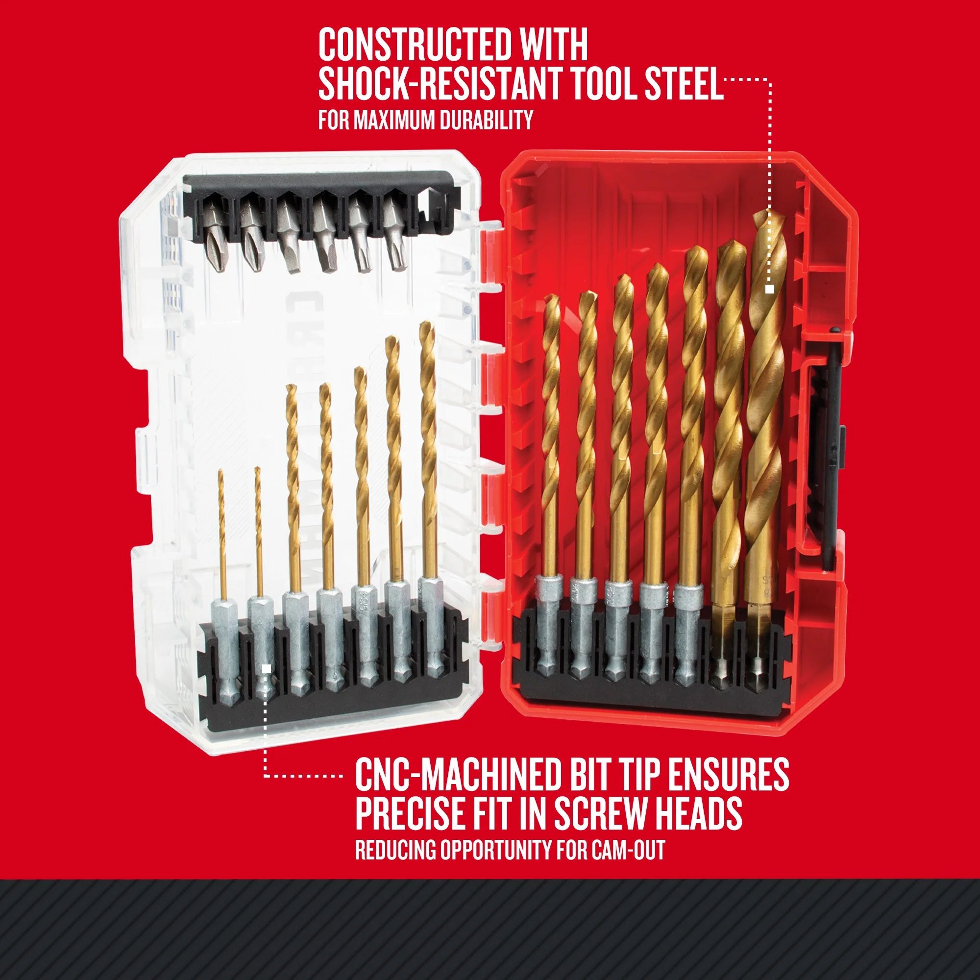 CRAFTSMAN 21-Piece Assorted Titanium Twist Drill Bit Set - Image 3
