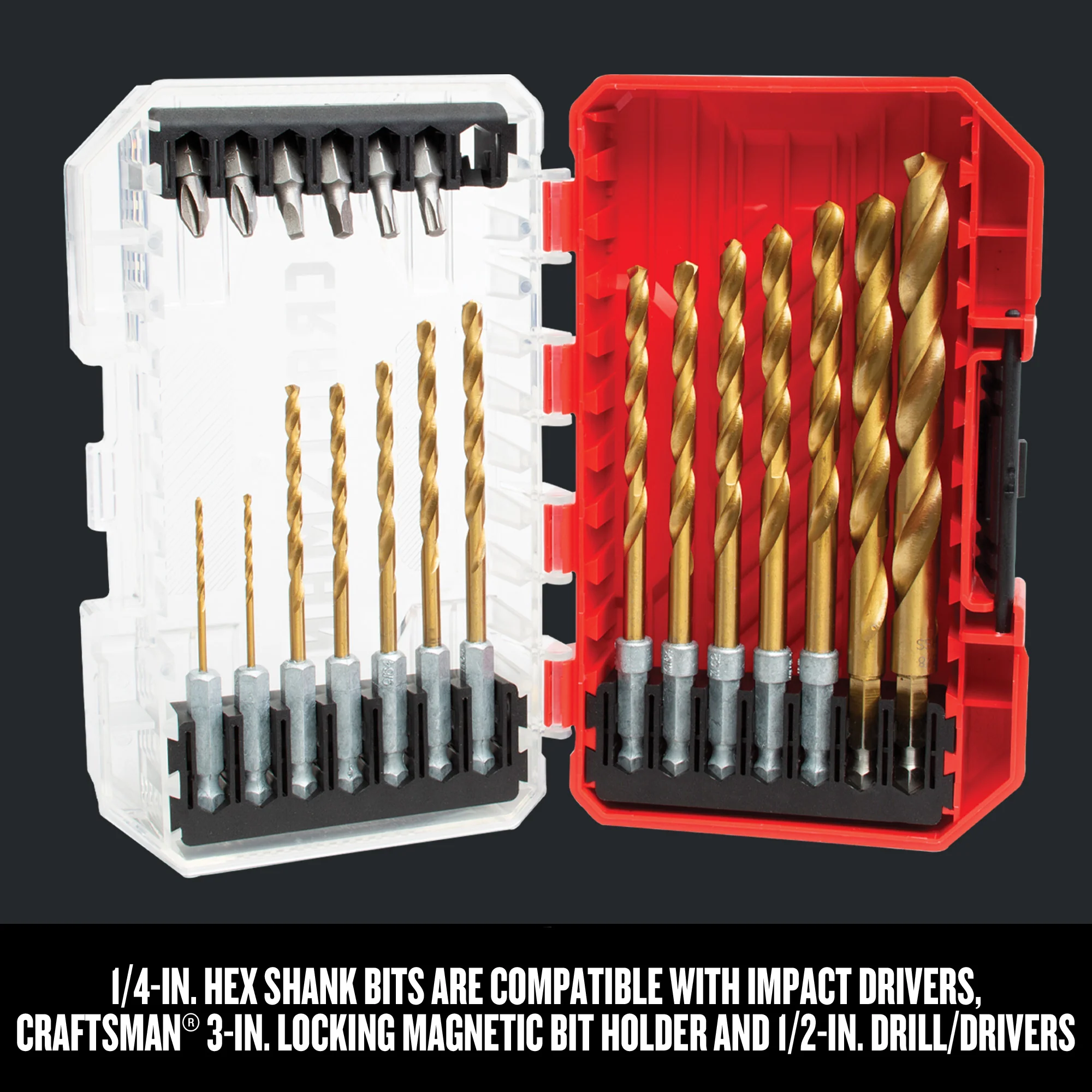 CRAFTSMAN 21-Piece Assorted Titanium Twist Drill Bit Set - Image 5