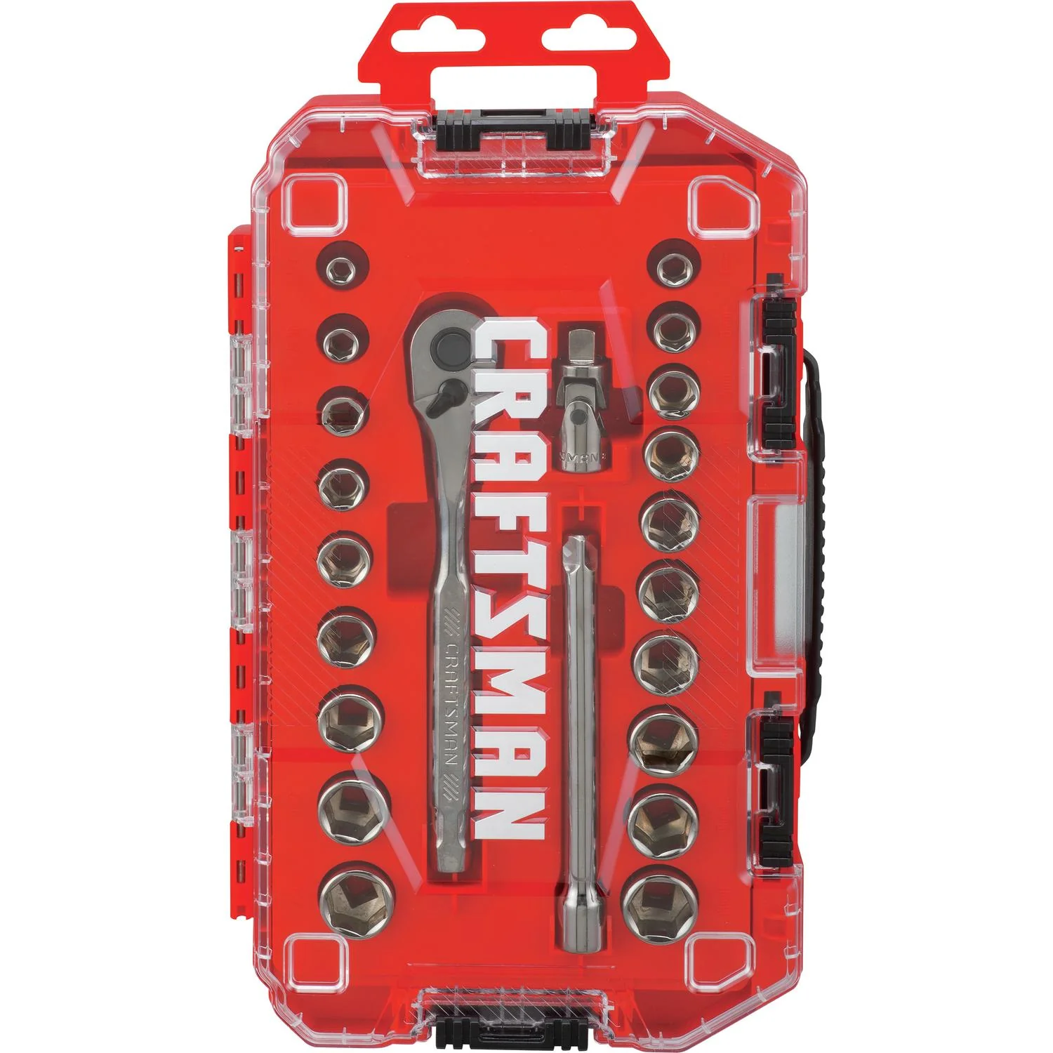 Craftsman 22 pc Metric and SAE Socket and Ratchet Set - Image 2