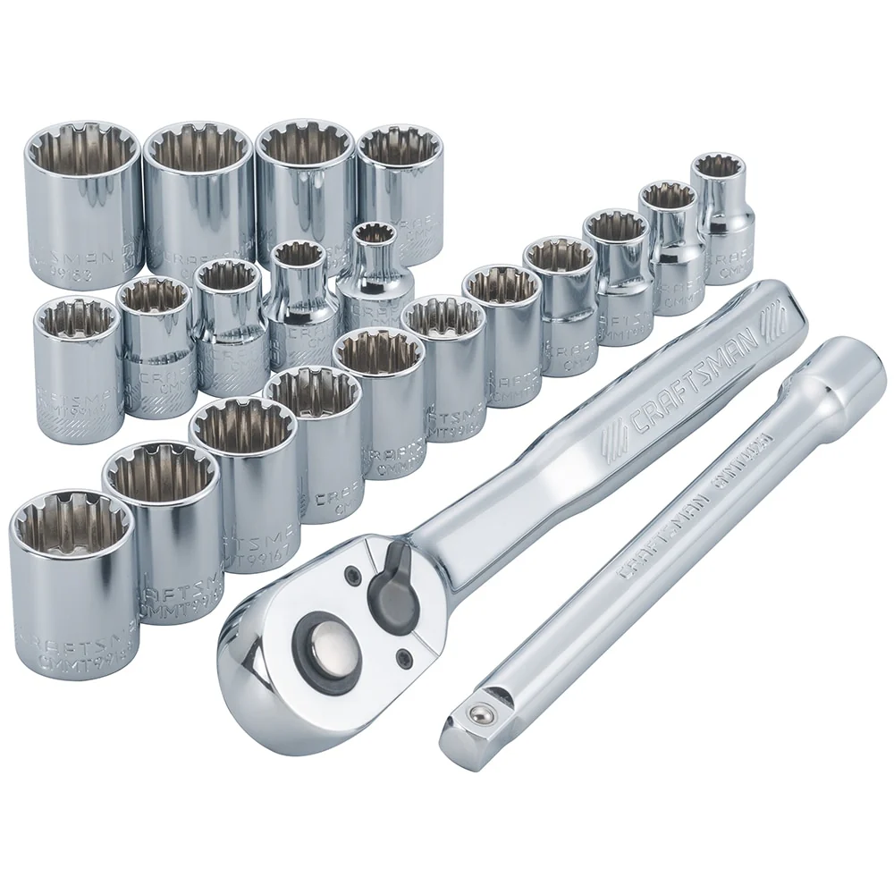 CRAFTSMAN 22-Piece 72-Teeth 3/8-in Drive Quick-Release Ratchet Set