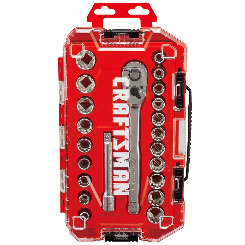 CRAFTSMAN 22-Piece 72-Tooth 1/2-in Drive Quick-Release Ratchet & Universal Socket Set - Image 2