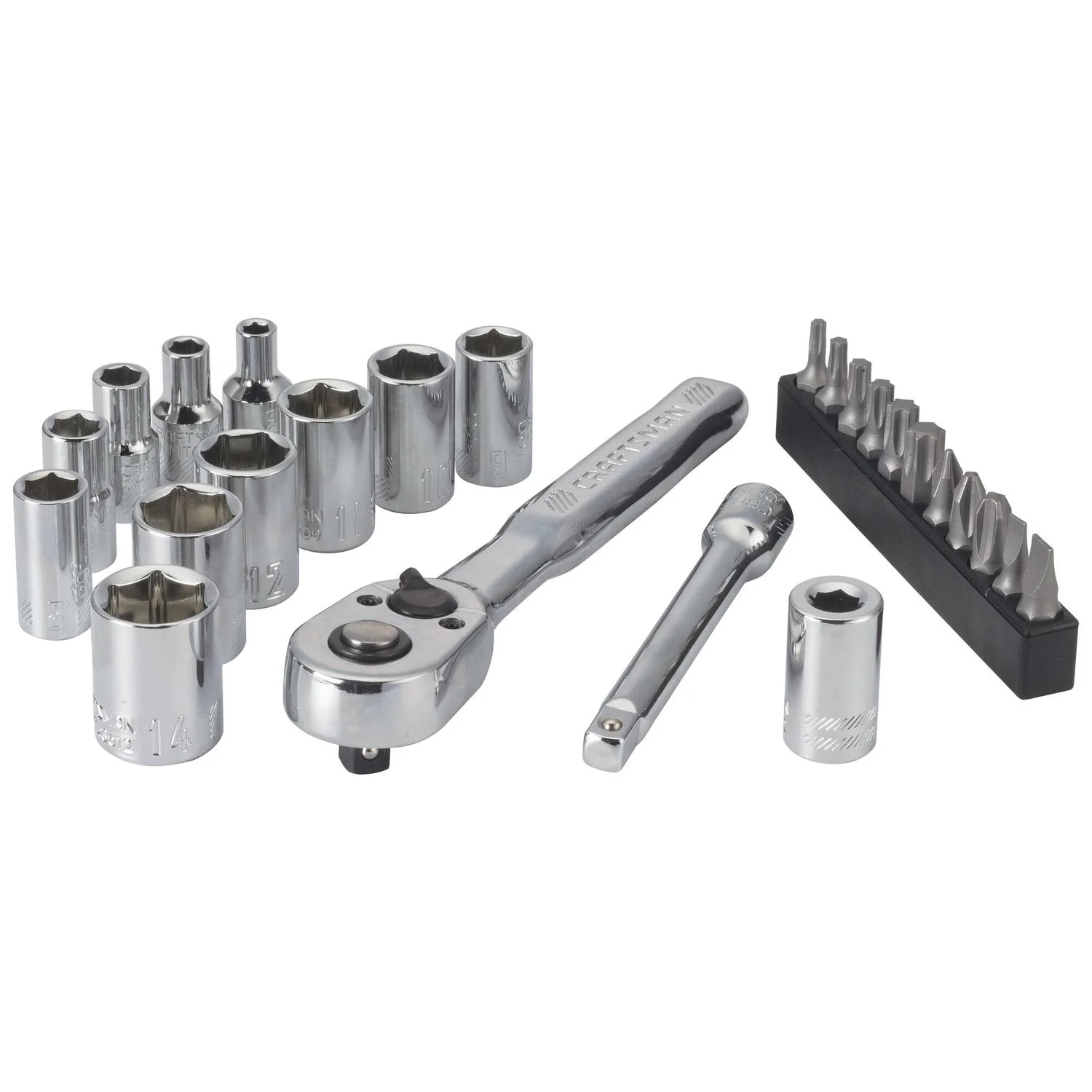 Craftsman 24 pc Metric Mechanic's Tool Set with 1/4 in. Drive and 6 Point Sockets