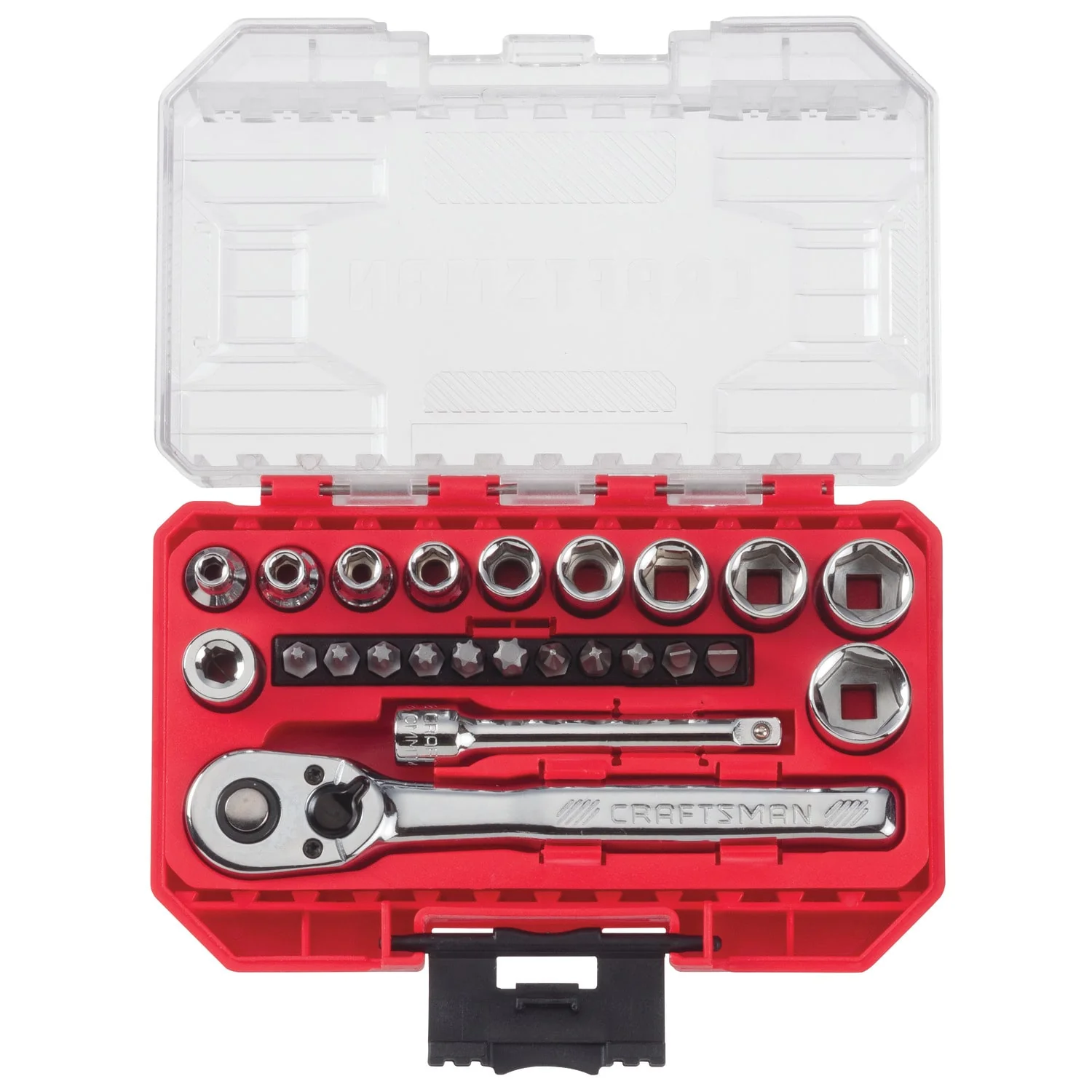 Craftsman 24-Piece SAE Mechanic's Tool Set with 1/4-in Drive, 6-Point Sockets & Hard Case