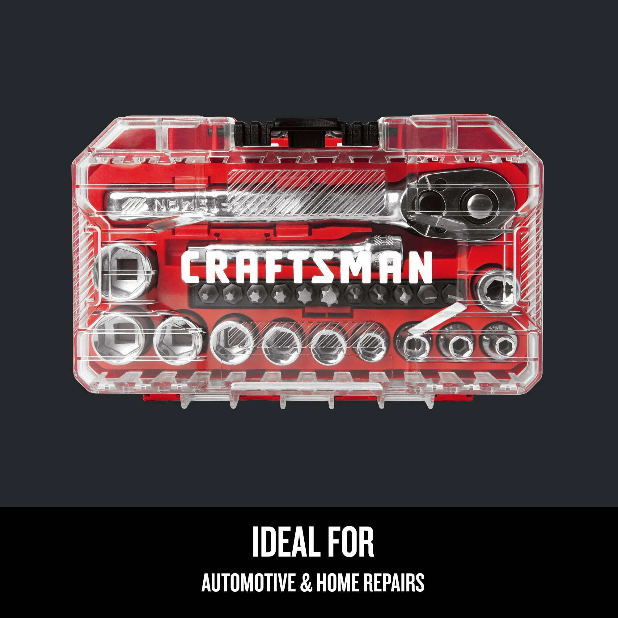 CRAFTSMAN 24-Piece Standard (SAE) Polished Chrome Mechanics Tool Set - Image 4