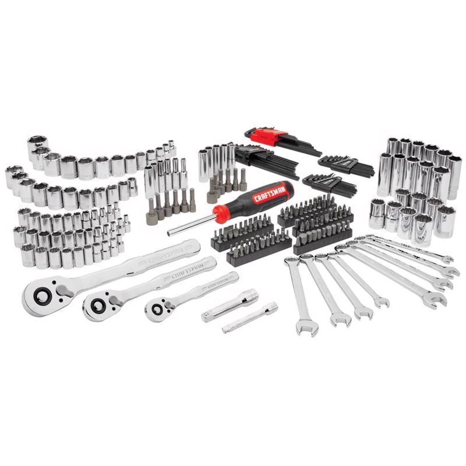 Craftsman 256-Piece SAE Mechanic's Tool Set with 1/4, 3/8, and 1/2 Inch Drives