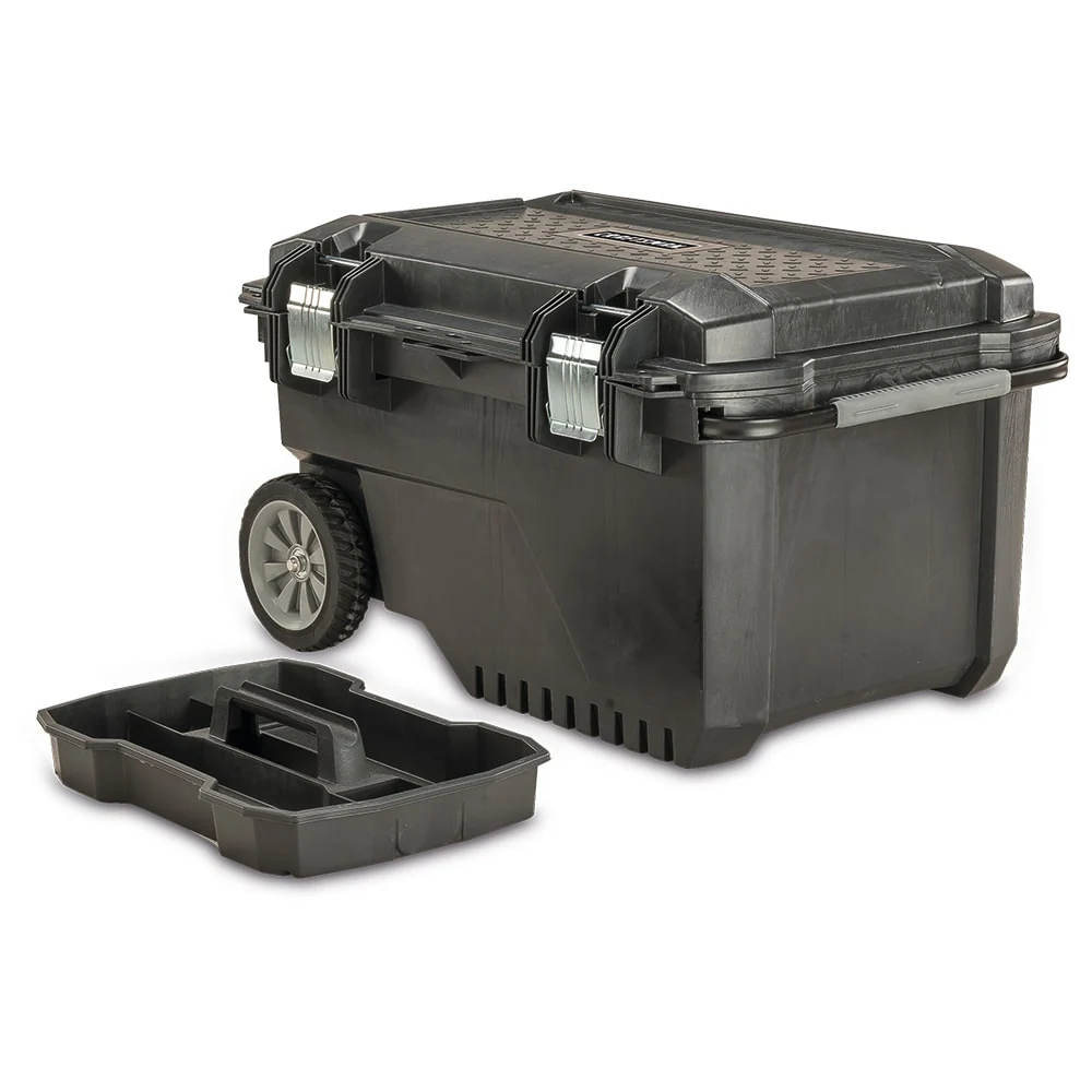 CRAFTSMAN 29-in W x 20.25-in H Black Plastic Wheeled Lockable Tool Box, 16.85-in D