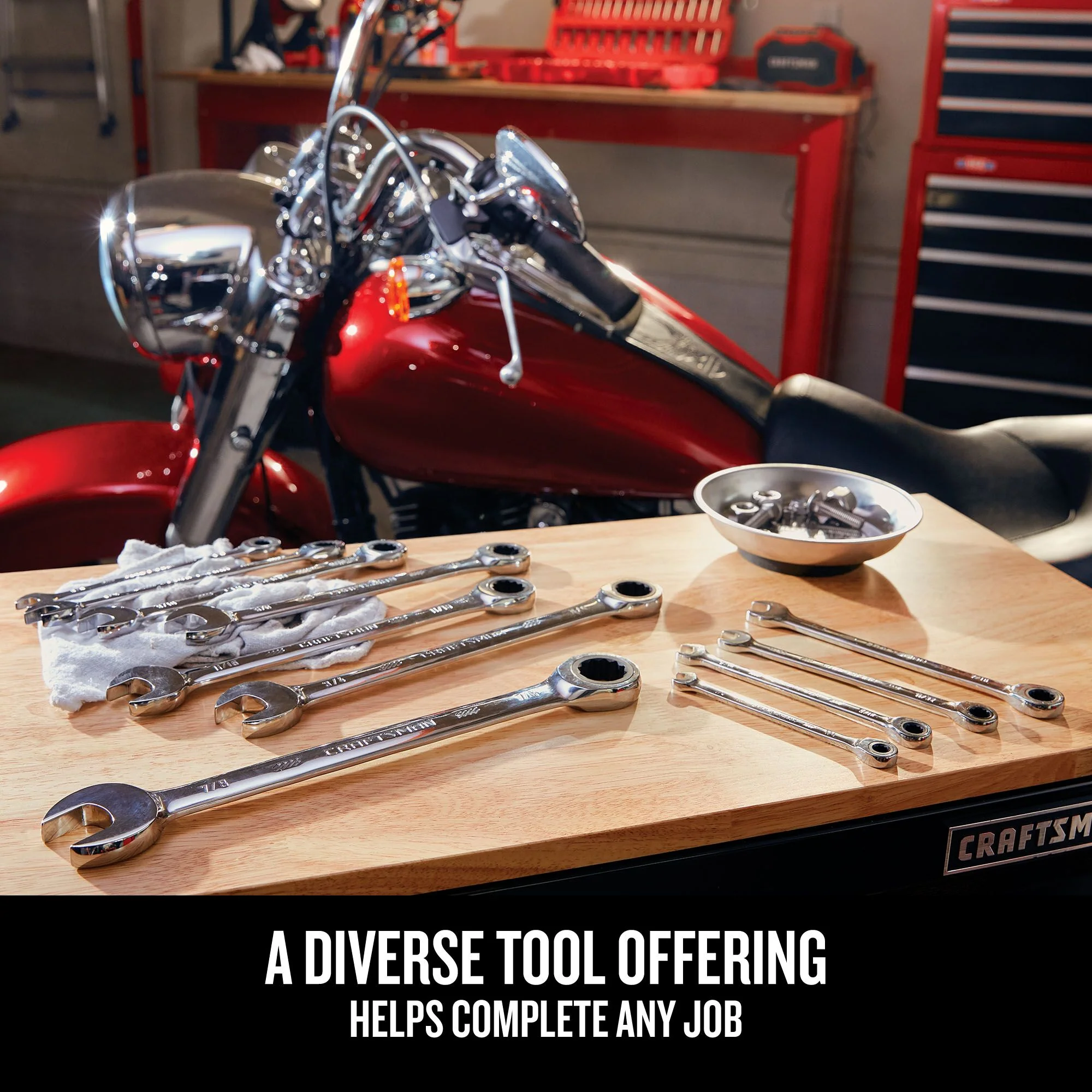 CRAFTSMAN 298-Piece Standard (SAE) and Metric Combination Polished Chrome Mechanics Tool Set, No Case - Image 8