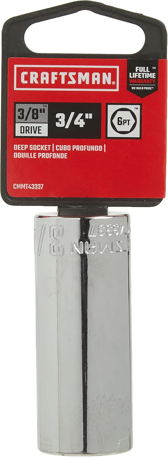 Craftsman 3/4 in. SAE 6-Point Deep Socket, 3/8 in. Drive (CMMT43337) - Image 2