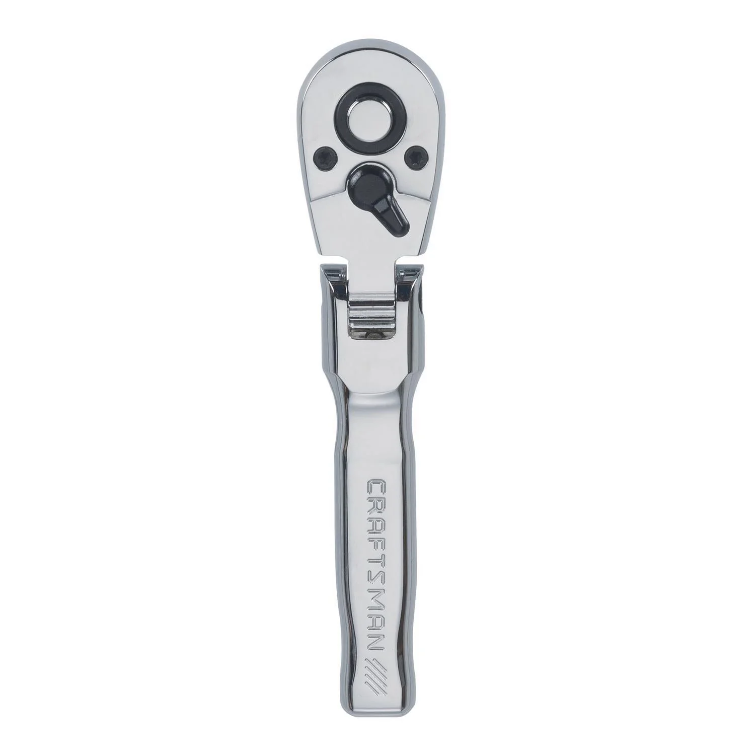 Craftsman 3/8 in. Drive Metric and SAE Flex Head Stubby Ratchet, 72 Teeth - Image 2