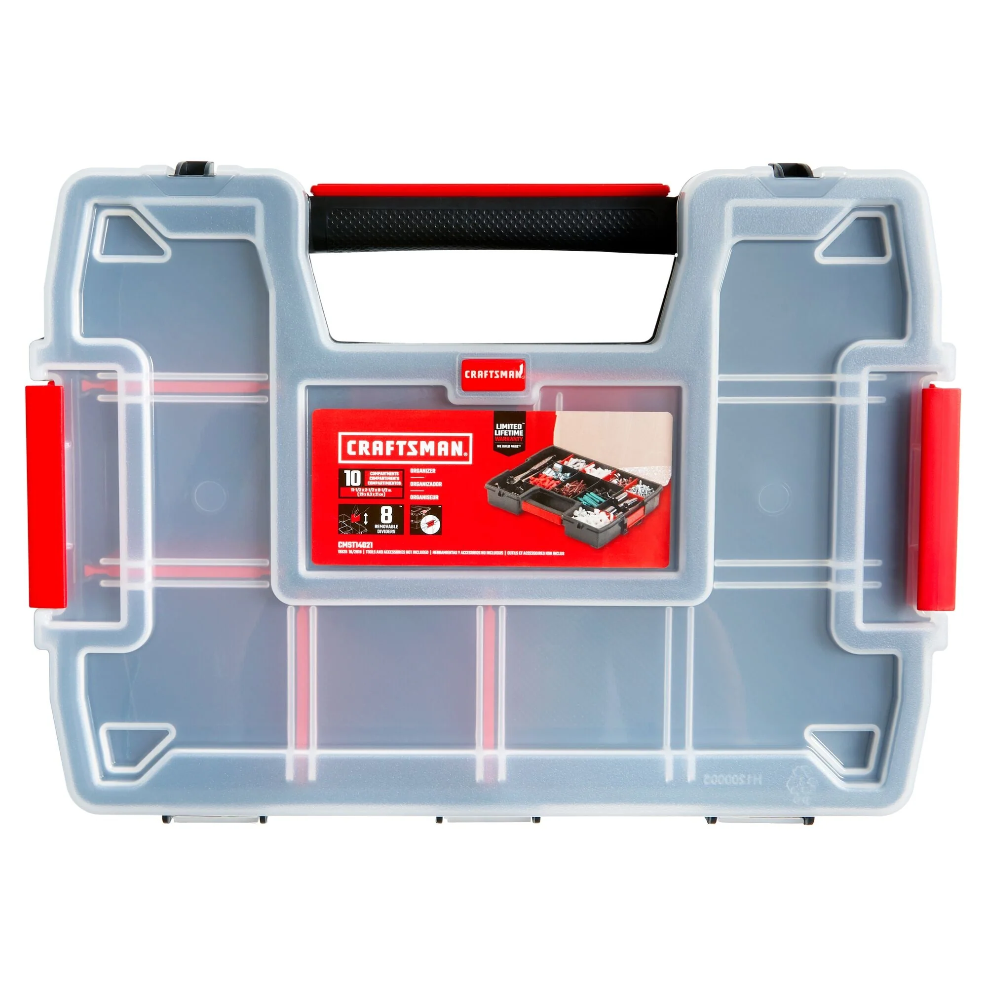 CRAFTSMAN 3-Pack 10-Compartment Plastic Small Parts Organizer, 11.5 x 8.5 x 2.5-in - Image 6