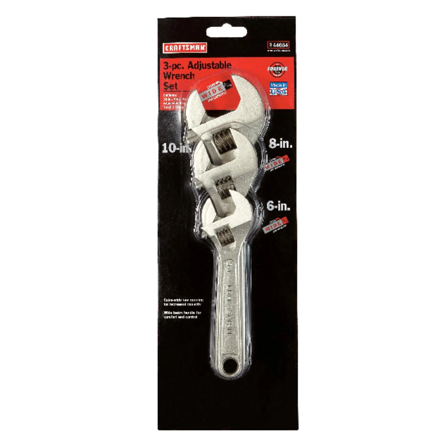 Craftsman 3-Piece Adjustable Wrench Set - Metric and SAE