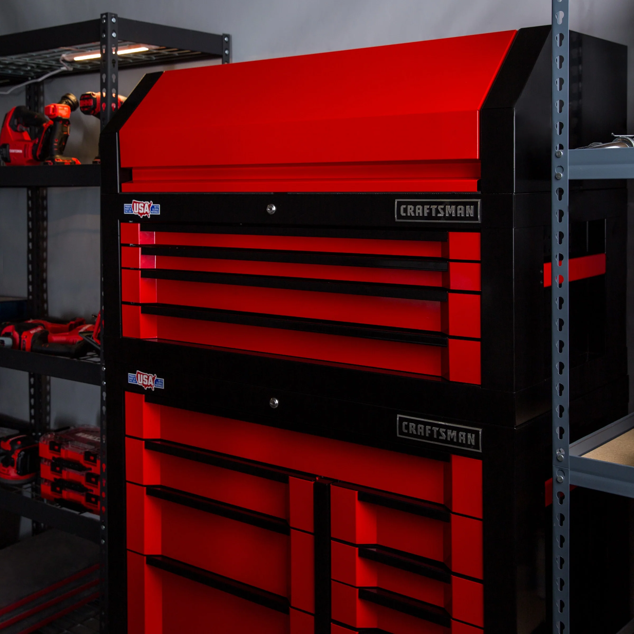 CRAFTSMAN 3000 Series 41-in W x 24.5-in H 4-Drawer Steel Tool Chest (Red) - Image 6
