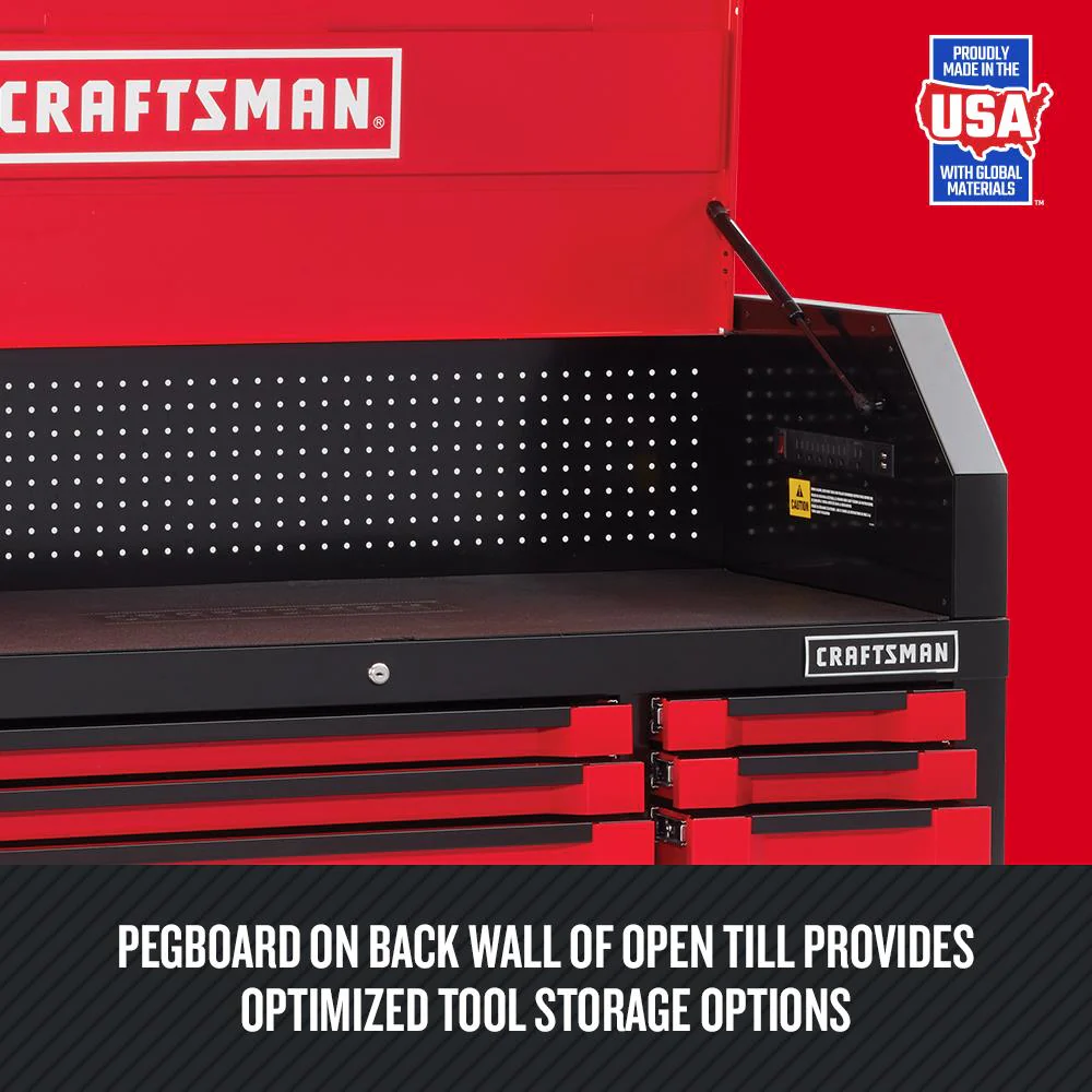 CRAFTSMAN 3000 Series 54-in W x 24.5-in H 6-Drawer Steel Tool Chest (Red) - Image 4