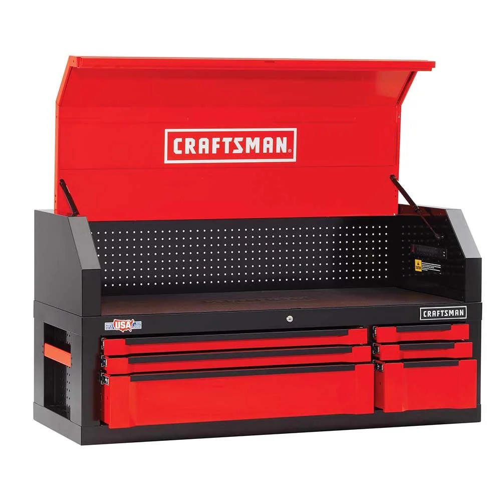 CRAFTSMAN 3000 Series 54-in W x 24.5-in H 6-Drawer Steel Tool Chest (Red) - Image 6