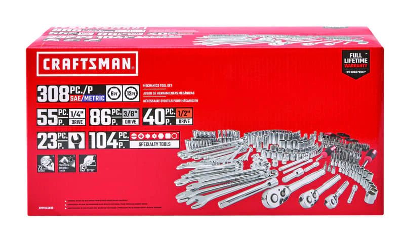 Craftsman 308 pc Mechanic's Tool Set - Metric and SAE - Image 3