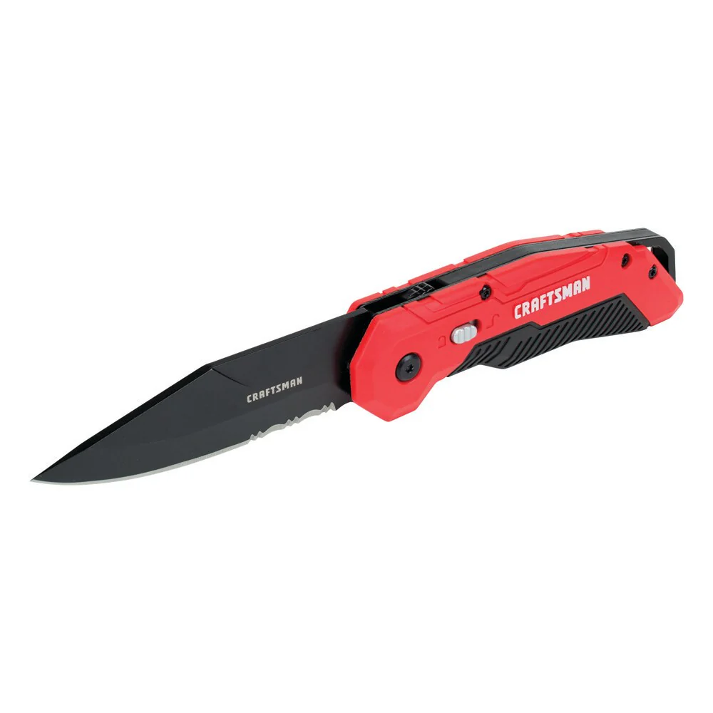 CRAFTSMAN 4.31-in High Carbon Stainless Steel Black Oxide Pocket Knife - Image 2