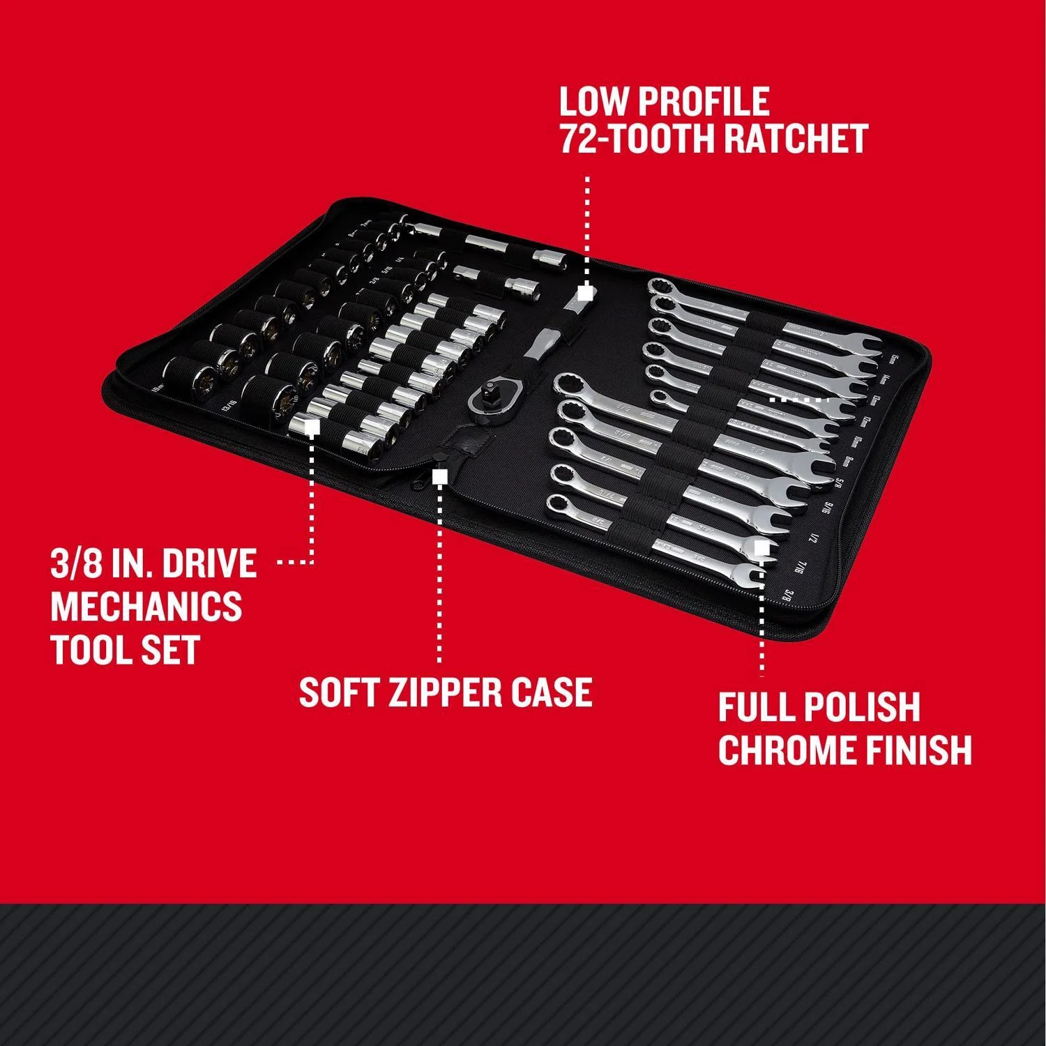Craftsman 47 pc Mobile Mechanic's Tool Set - Metric and SAE - Image 2
