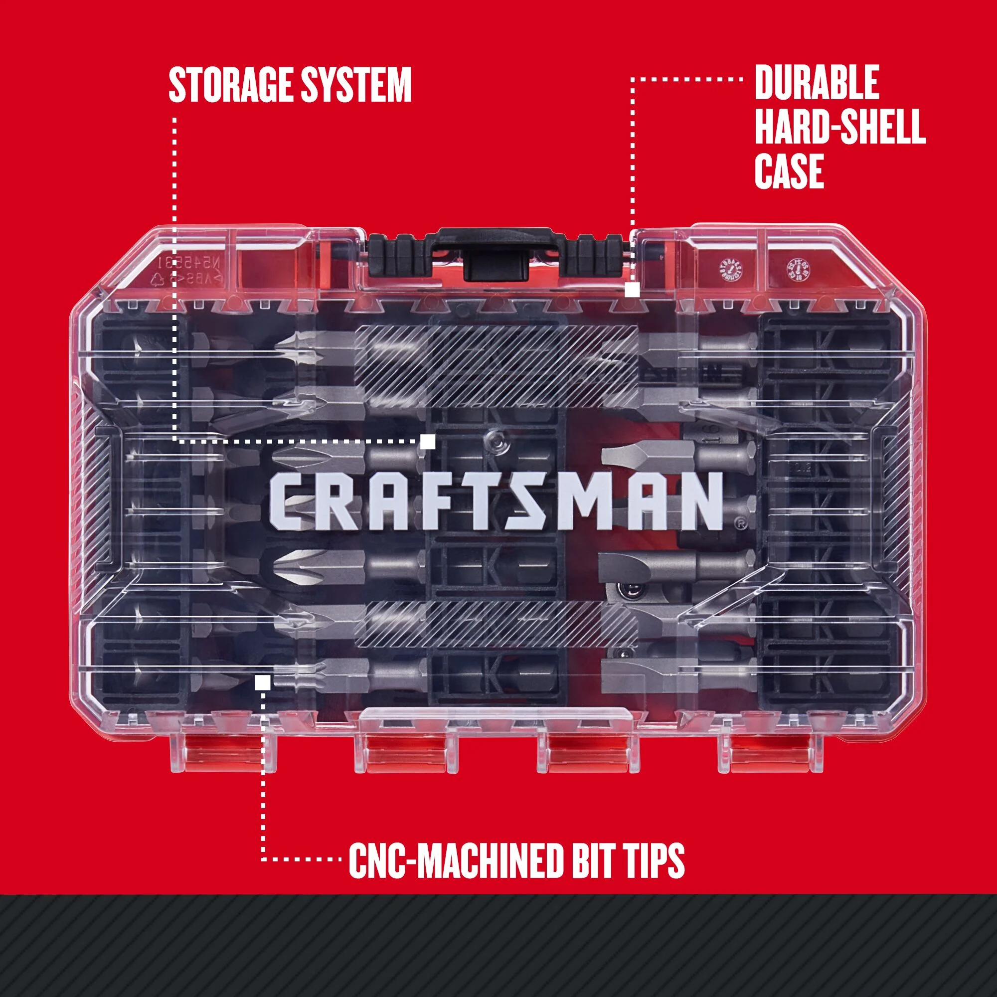 CRAFTSMAN 47-Piece Steel Hex Shank Screwdriver Bit Set, CMAF1247 - Image 3
