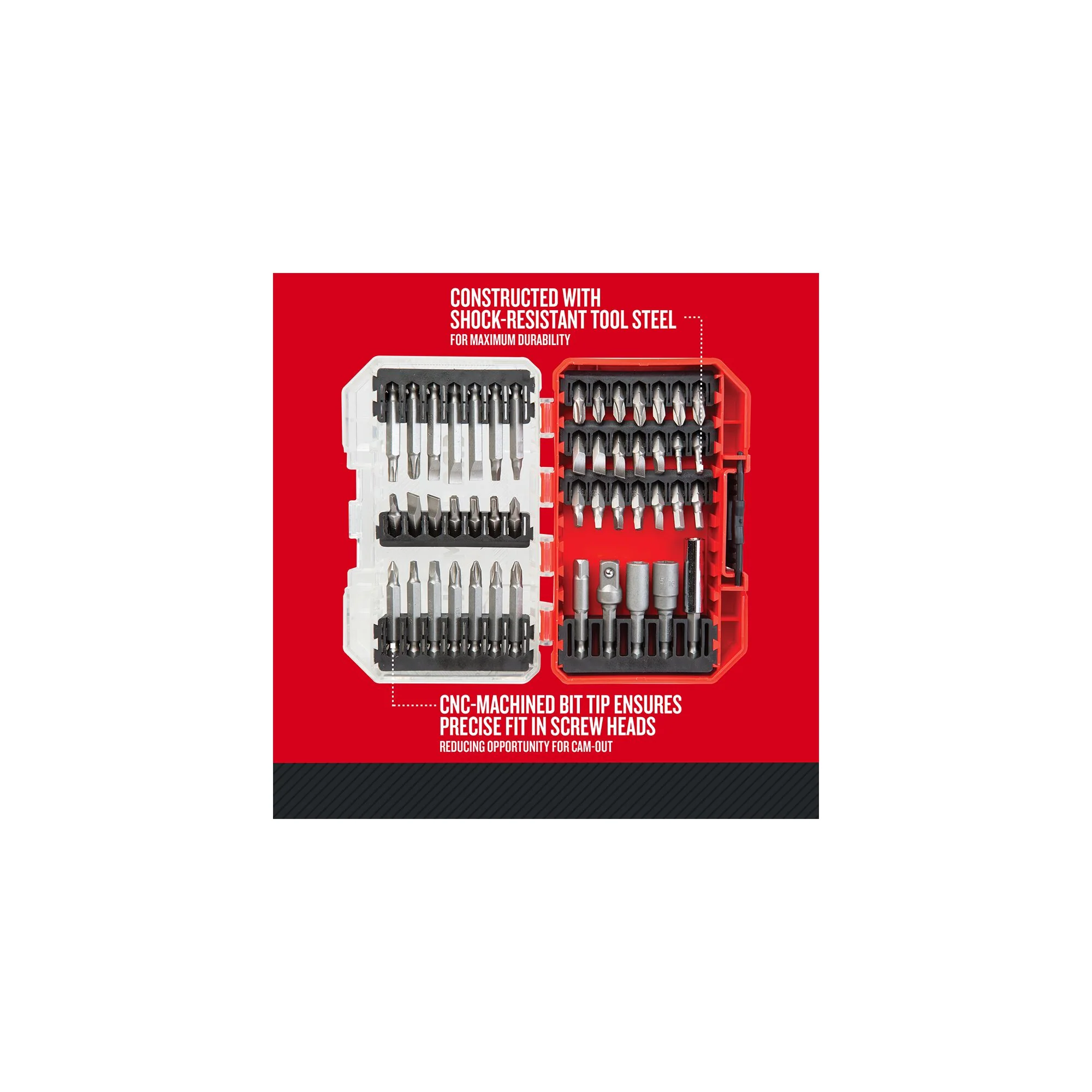 CRAFTSMAN 47-Piece Steel Hex Shank Screwdriver Bit Set, CMAF1247 - Image 5
