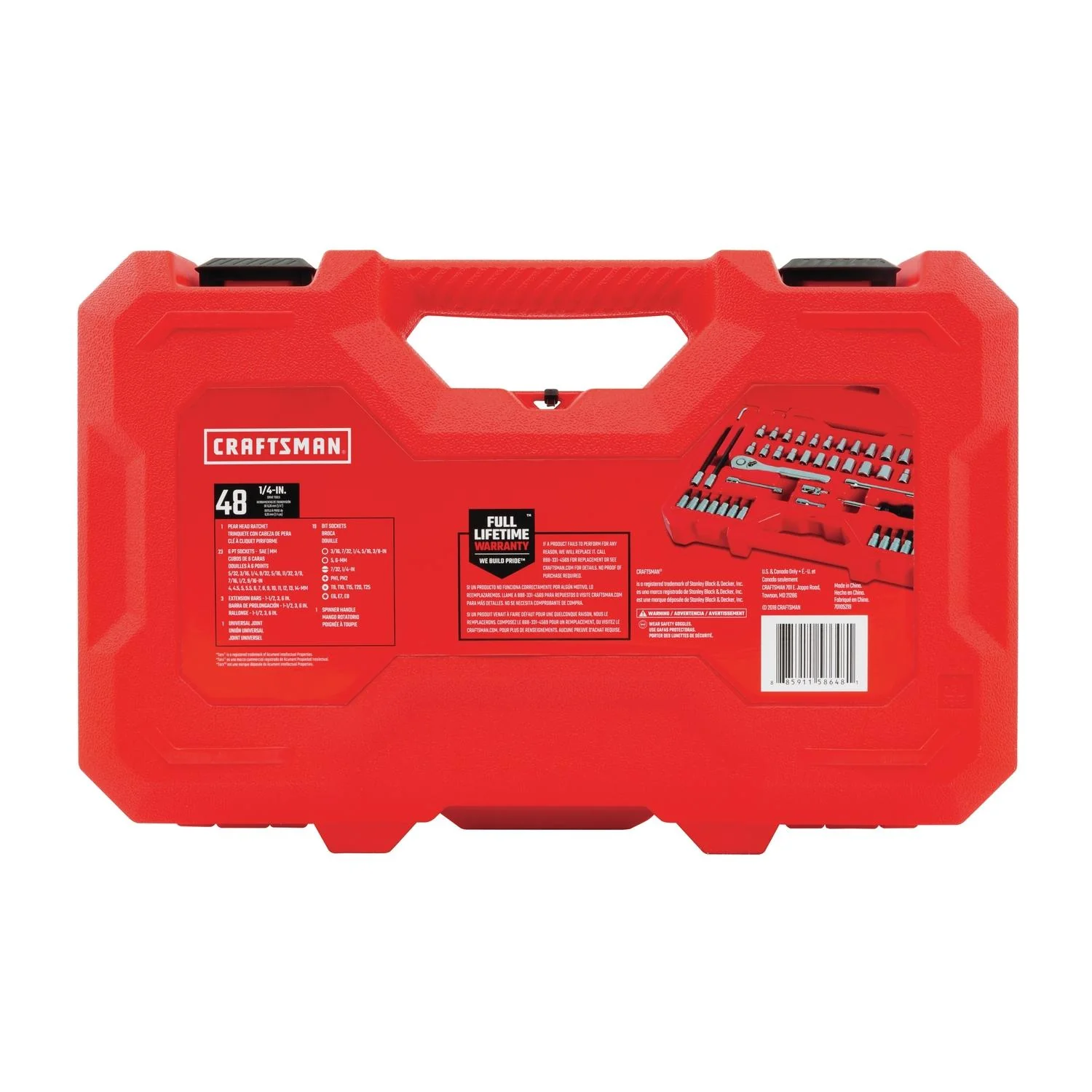 Craftsman 48 pc 1/4 in. Drive Metric and SAE Tool Set - Image 4