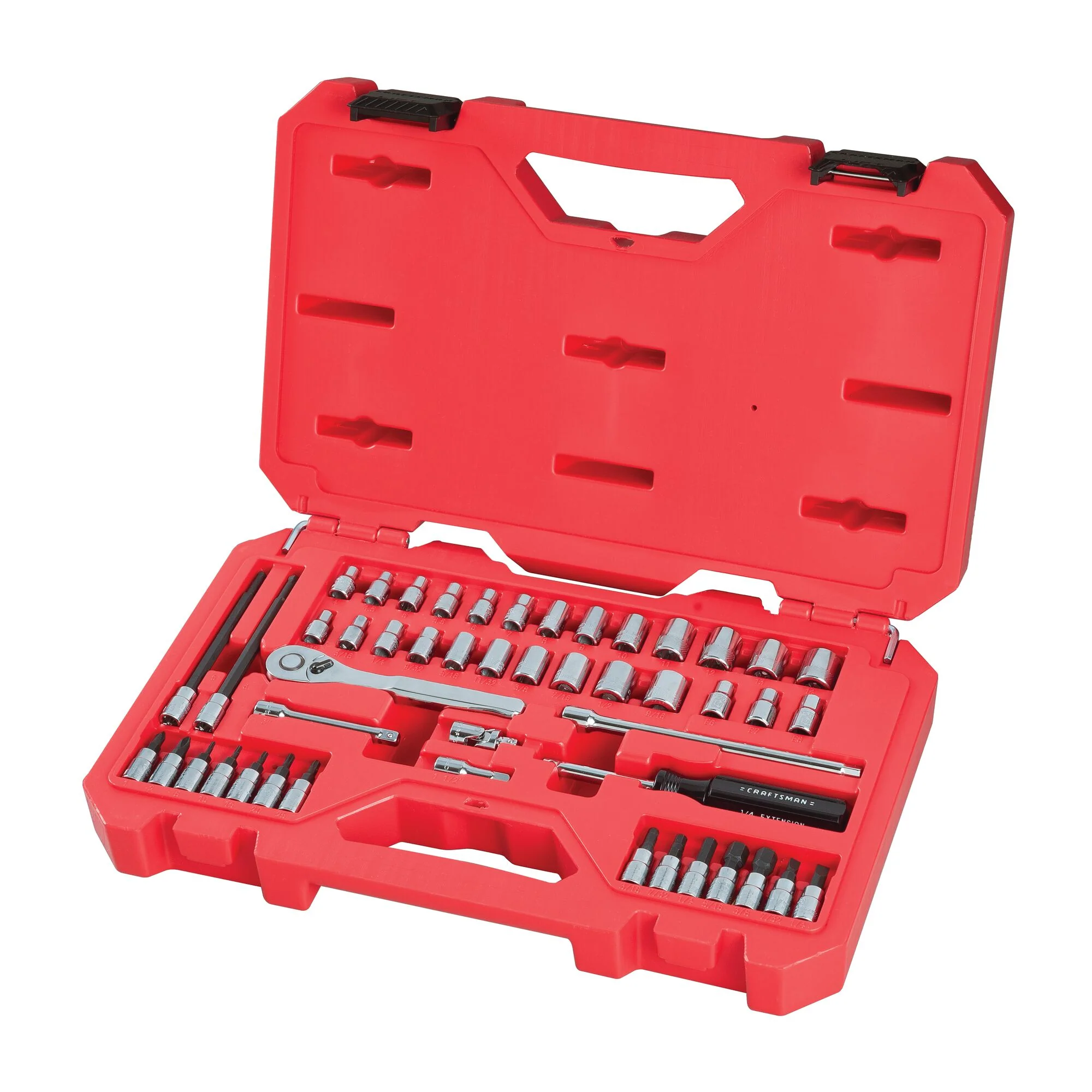 CRAFTSMAN 48-Piece Standard (SAE) and Metric Combination Polished Chrome Mechanics Tool Set - Image 5