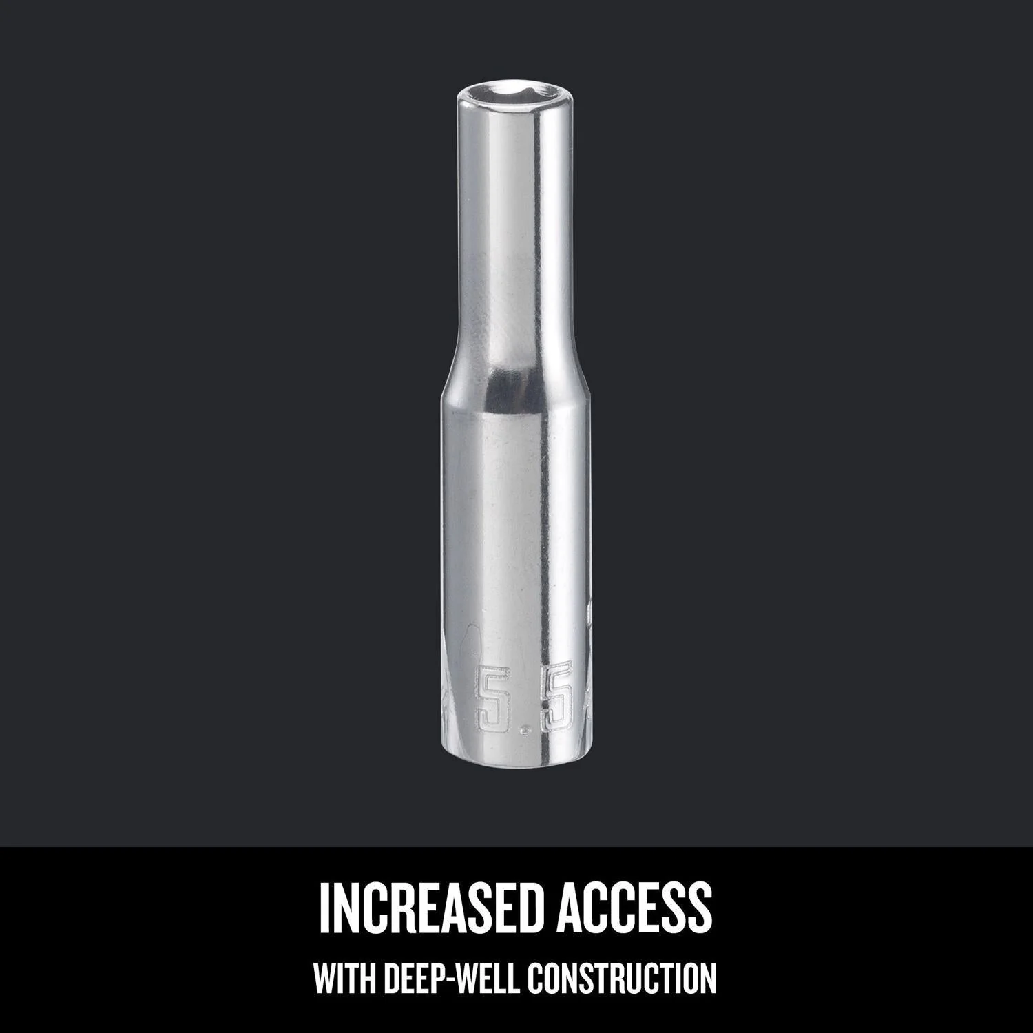 Craftsman 5.5 mm Metric Deep Socket, 1/4 in. Drive, 6 Point - Image 4