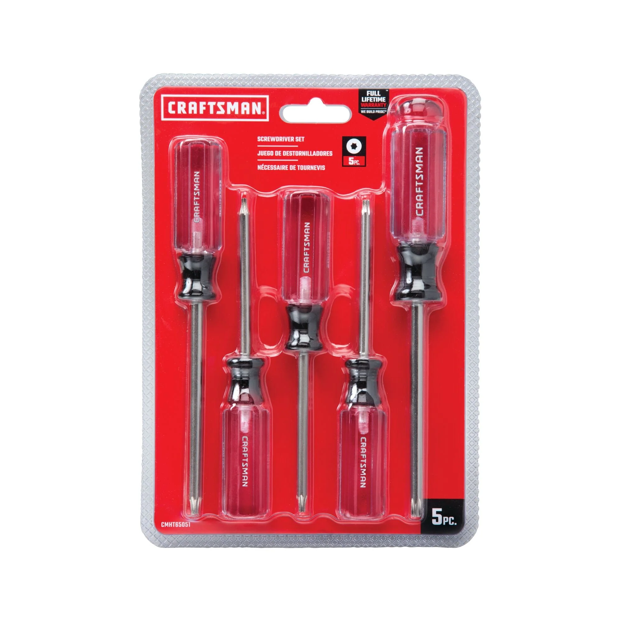 CRAFTSMAN 5-Piece Acetate Handle Torx Screwdriver Set, TX10–TX30, 3–4 in. Shafts - Image 6