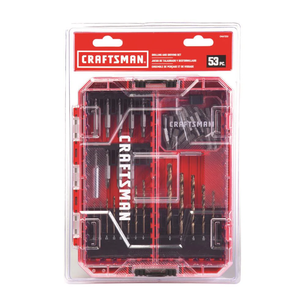 CRAFTSMAN 53-Piece Steel Hex Shank Screwdriver Bit Set with Black Oxide Drill Bits - Image 2