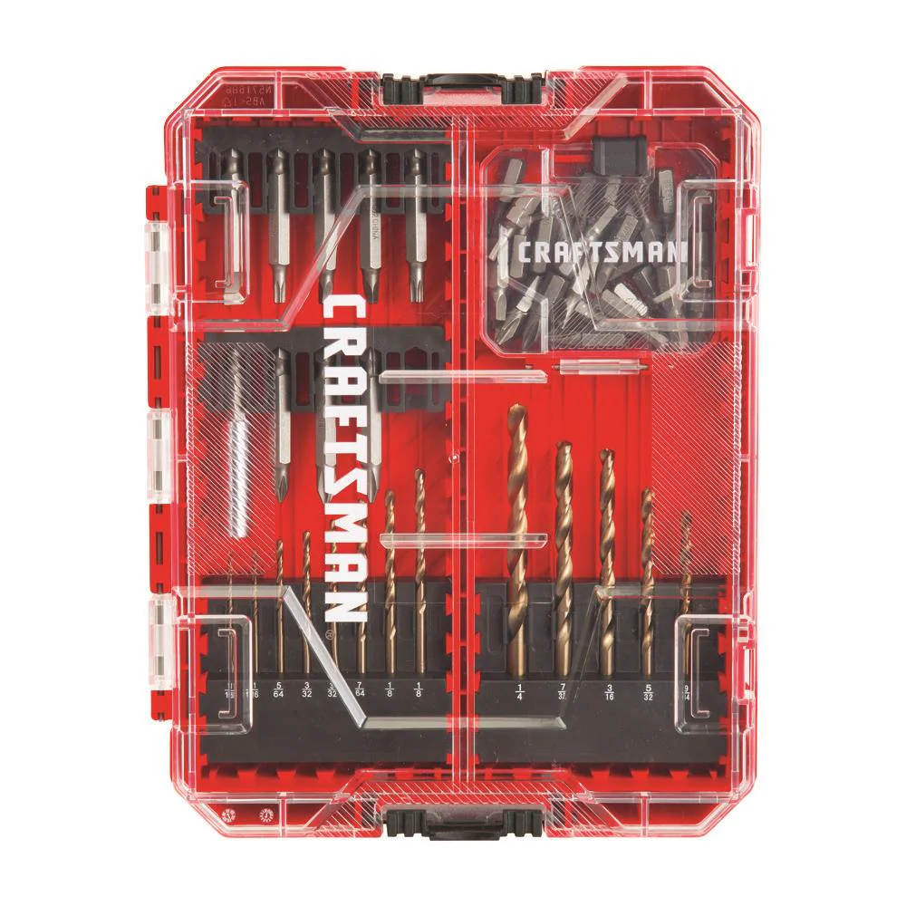 CRAFTSMAN 53-Piece Steel Hex Shank Screwdriver Bit Set with Black Oxide Drill Bits - Image 3