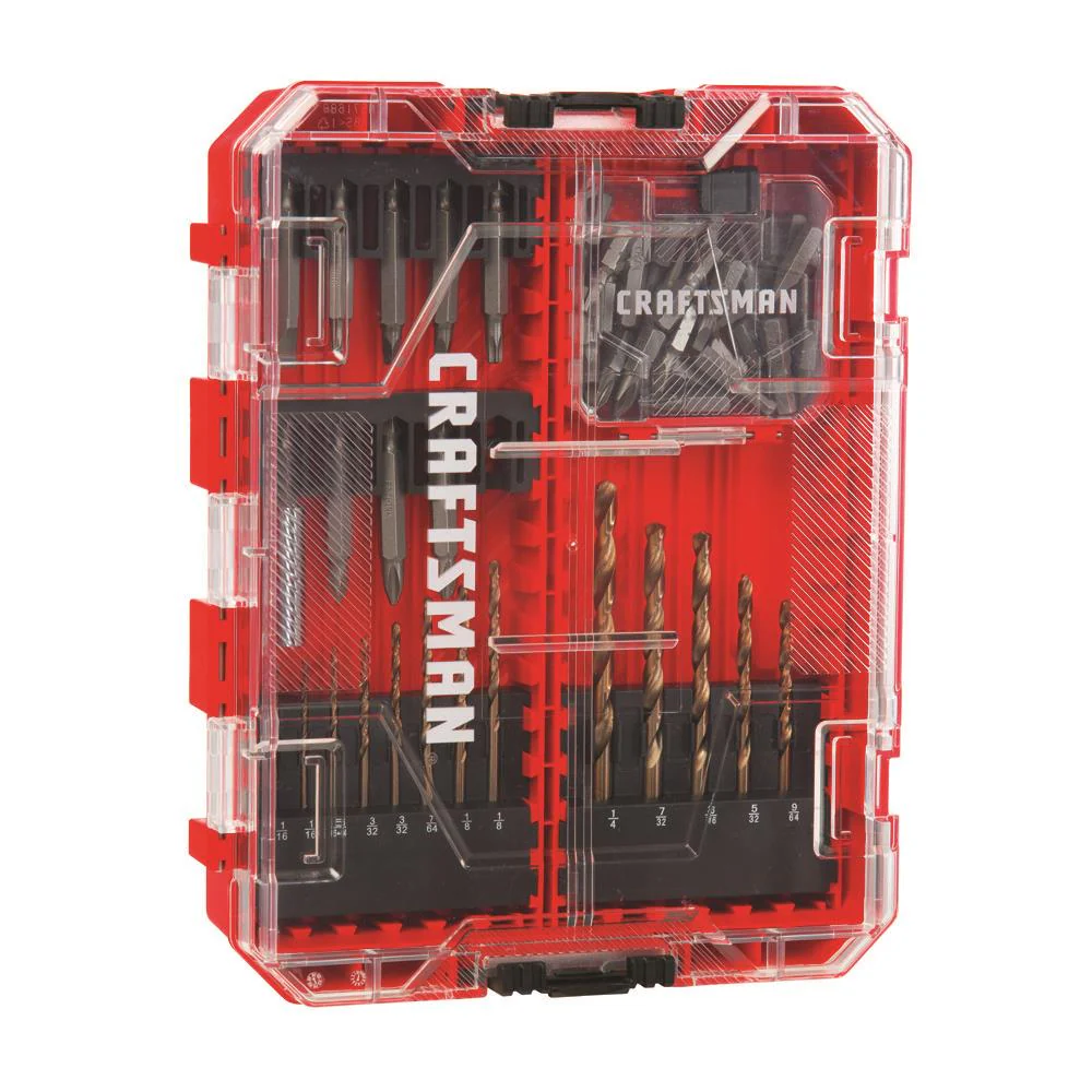 CRAFTSMAN 53-Piece Steel Hex Shank Screwdriver Bit Set with Black Oxide Drill Bits - Image 5