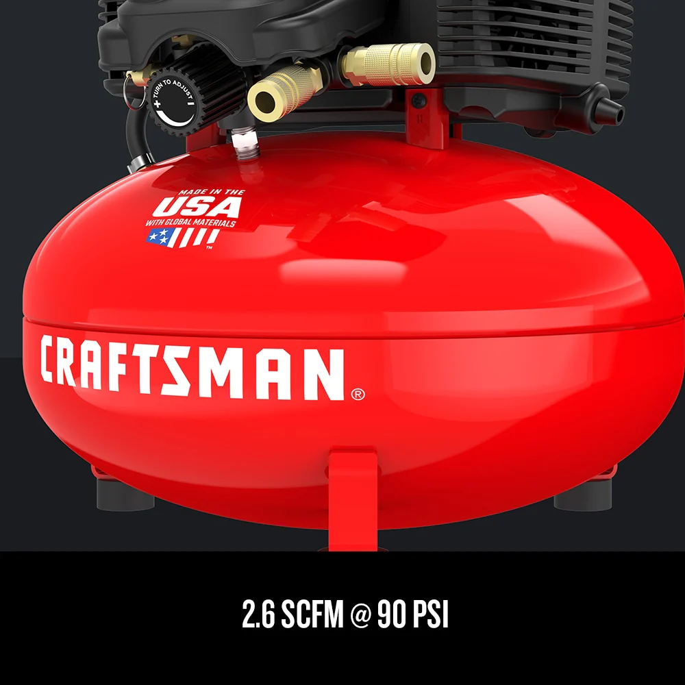 CRAFTSMAN 6-Gallon Single Stage Portable Electric Pancake Air Compressor - Image 6