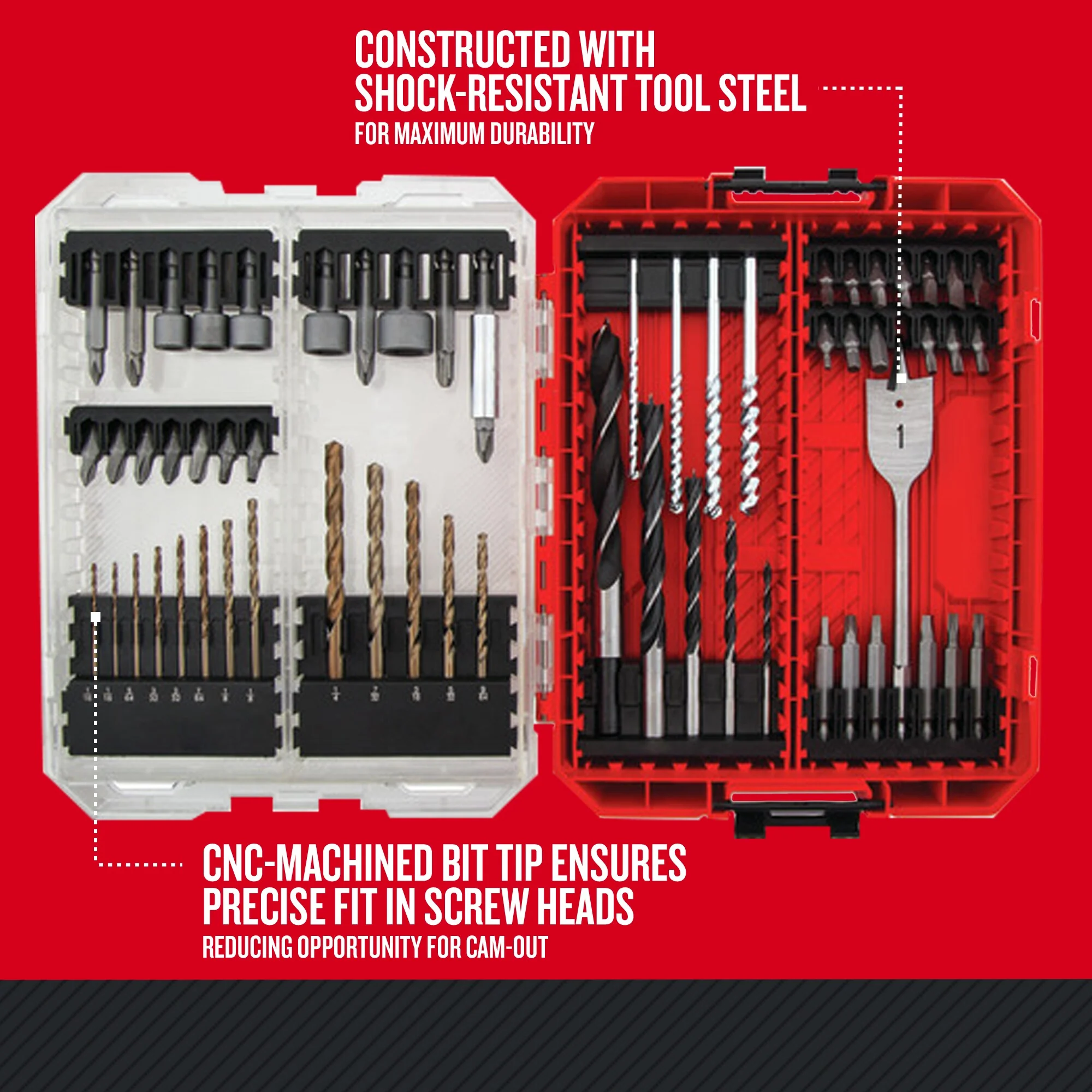 CRAFTSMAN 60-Piece Steel Hex Shank Screwdriver Bit Set, CMAF1260 - Image 3