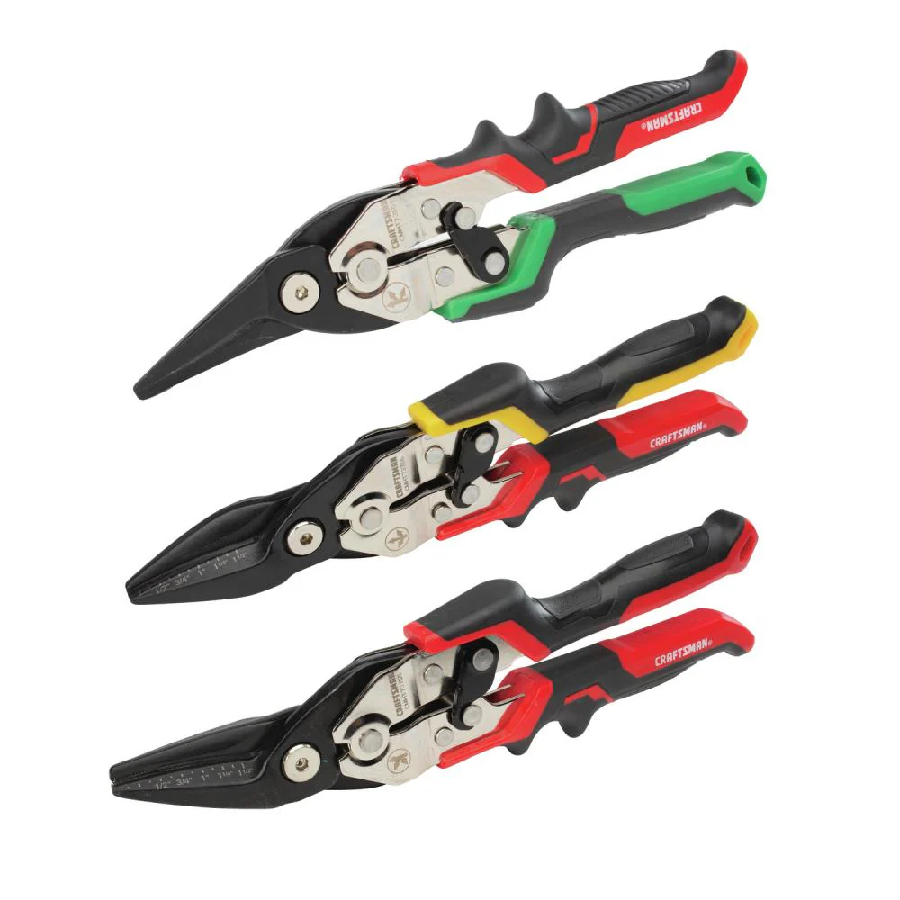 CRAFTSMAN 60CrV Aviation Tin Snips 3‑Piece Set (CMHT73558) - Image 2