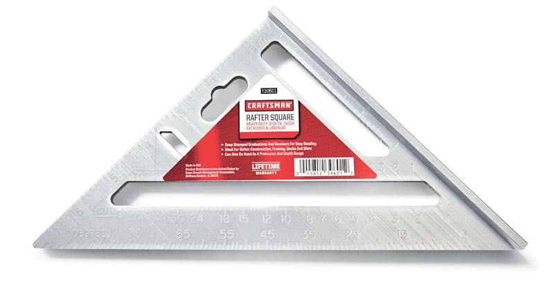 Craftsman 7 in. Aluminum Rafter Square - Durable and Lightweight - Image 2