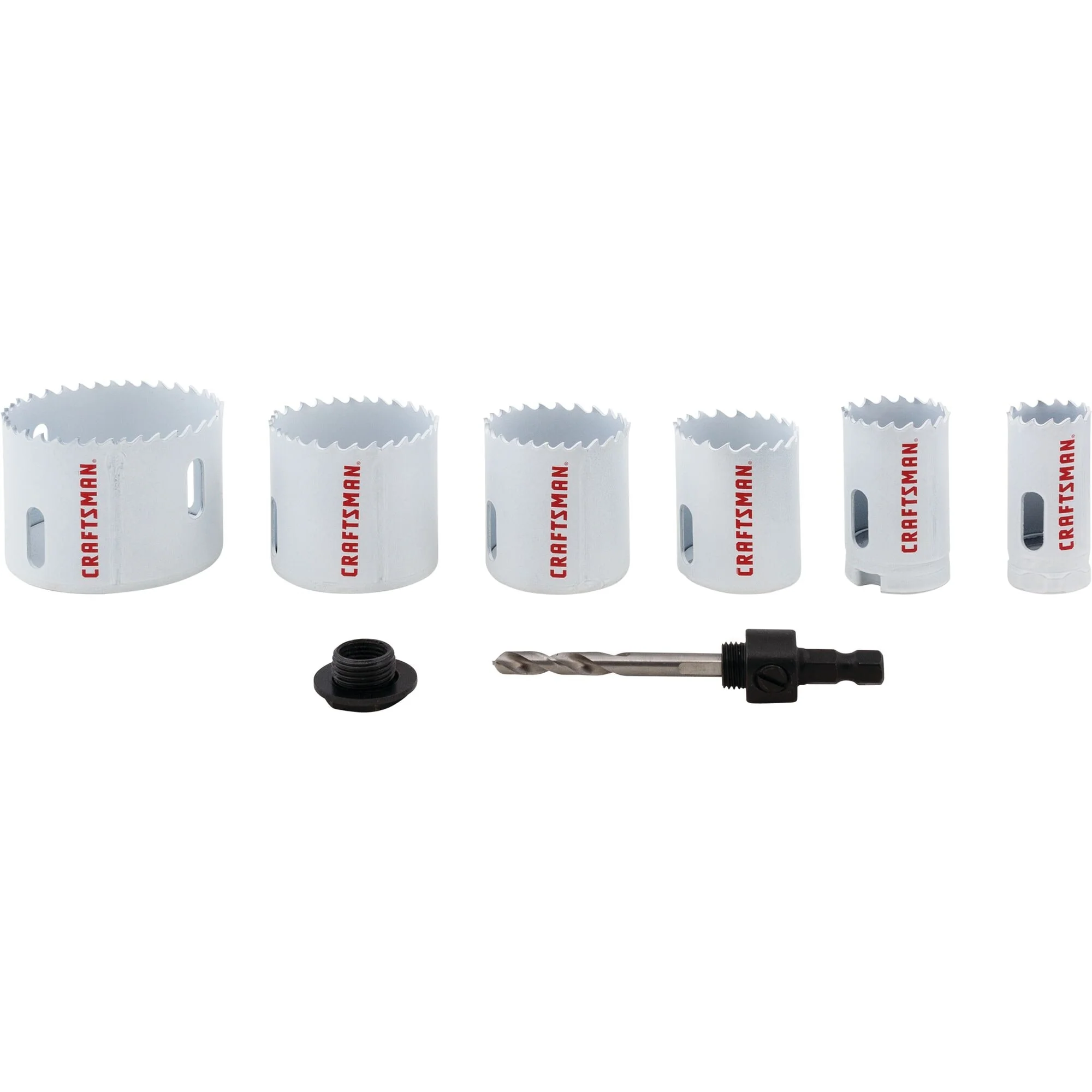 CRAFTSMAN 7-Piece Bi-Metal Non-Arbored Hole Saw Set, Universal