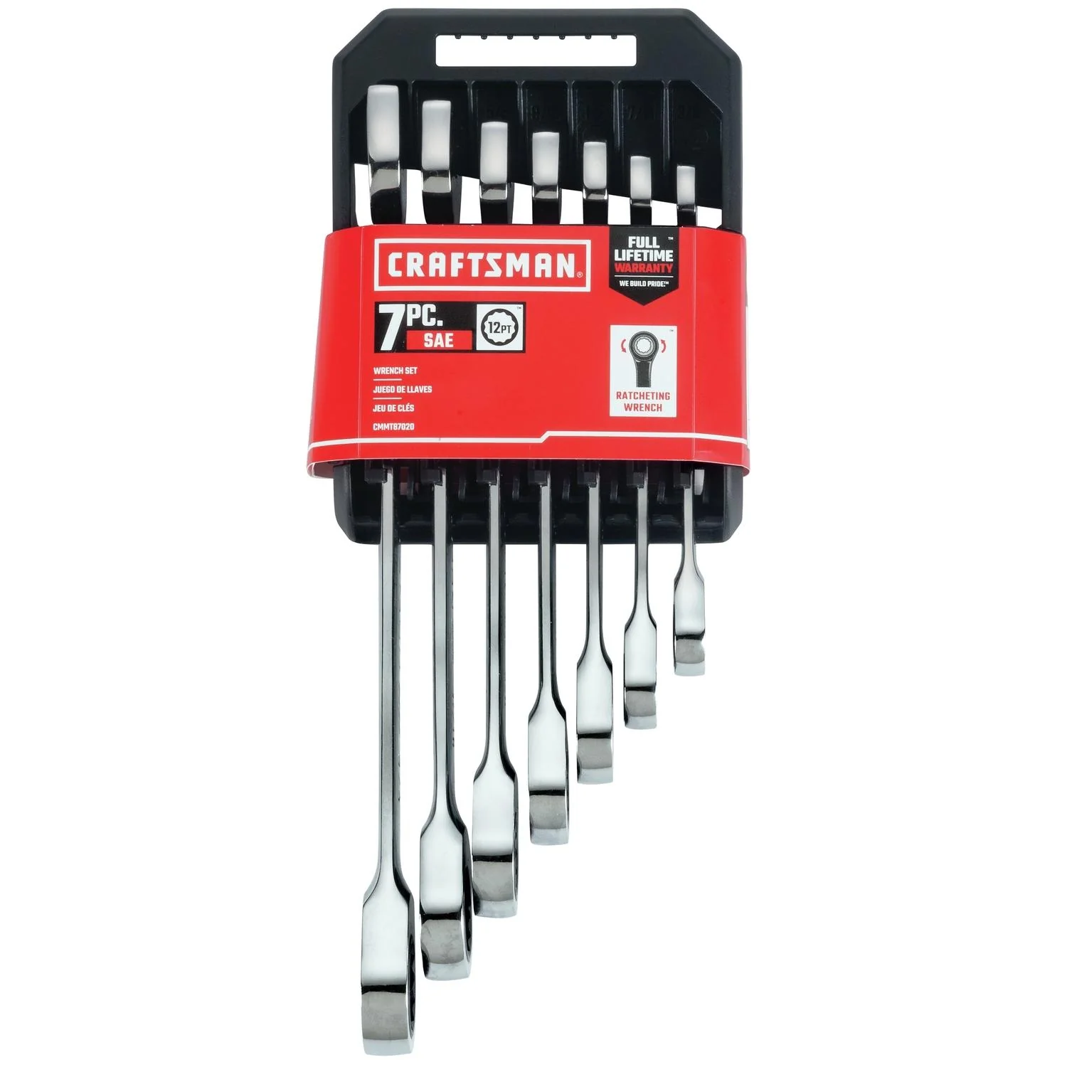 Craftsman 7-Piece SAE Ratcheting Combination Wrench Set - Image 4