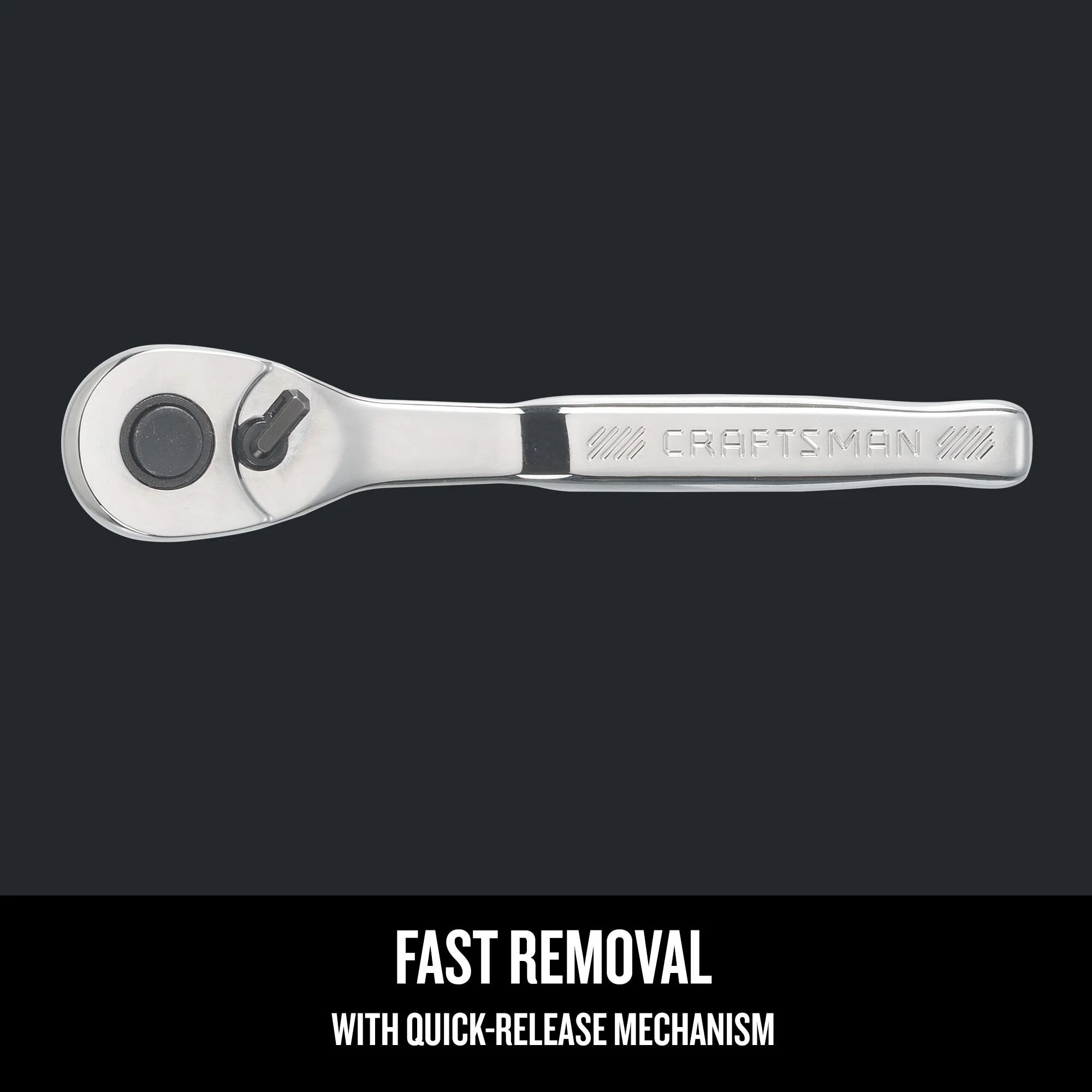 CRAFTSMAN 72-Tooth 1/2-in Drive Quick-Release Flexible Head Ratchet - Image 4