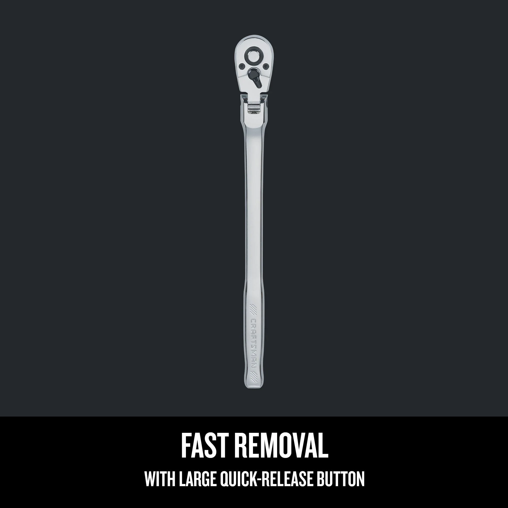 CRAFTSMAN 72-Tooth 3/8-in Drive Quick-Release Flexible Head Ratchet, 11.81-in - Image 5