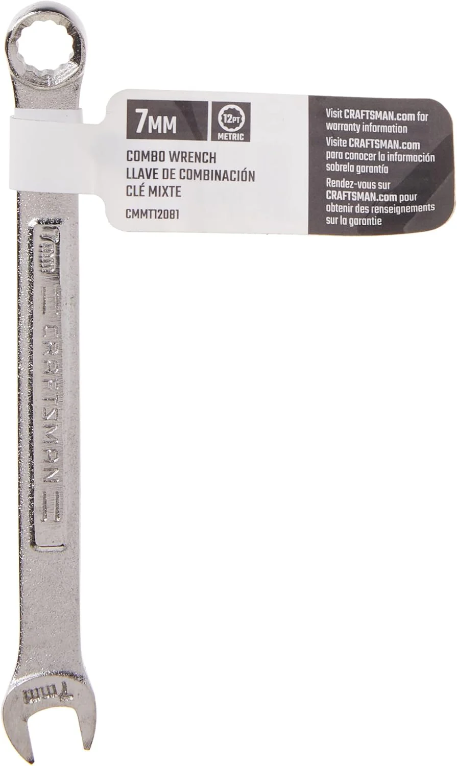 Craftsman 7mm Metric Combination Wrench - Durable Alloy Steel - Image 8