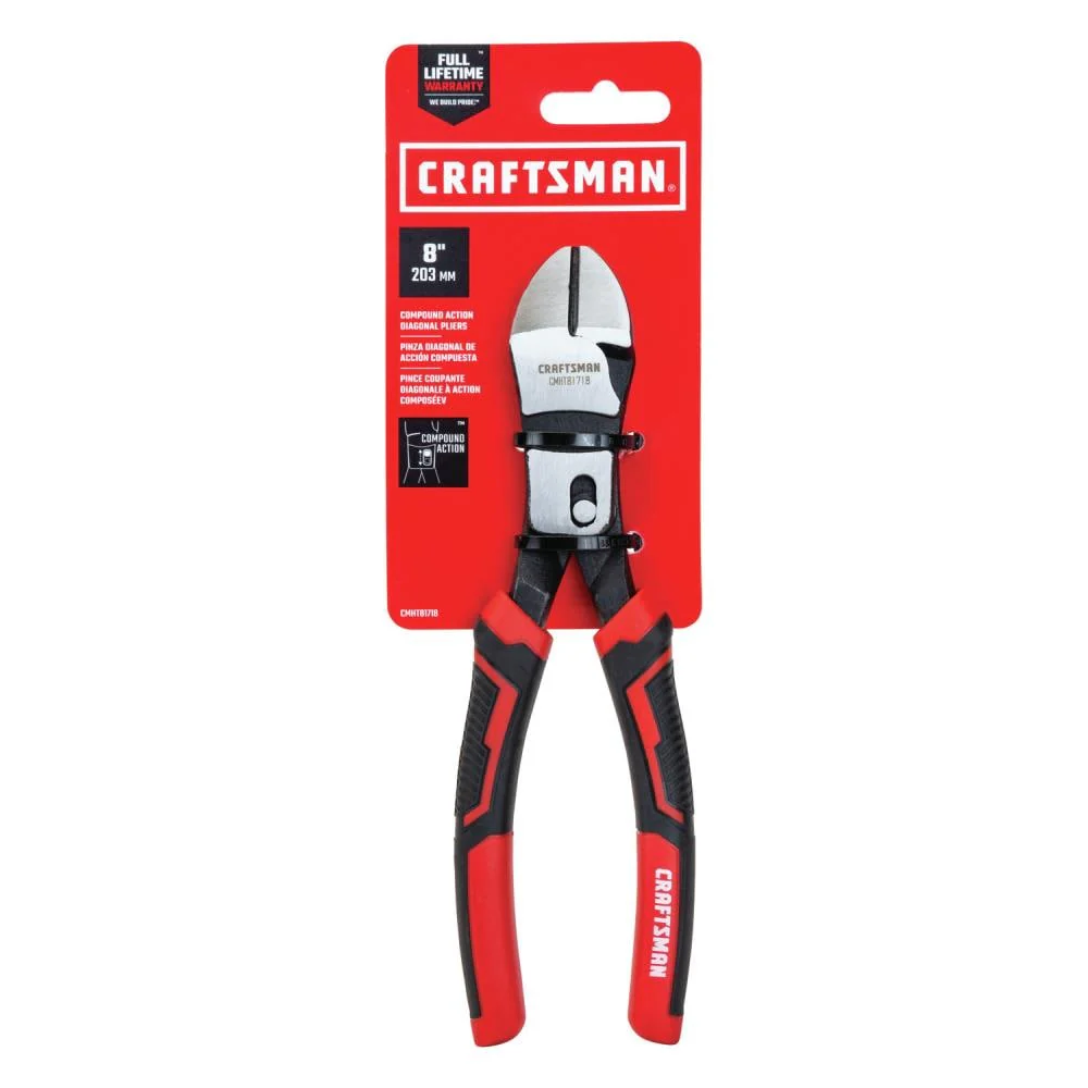 CRAFTSMAN 8-in Compound Action Diagonal Cutting Pliers (CMHT81718) - Image 4
