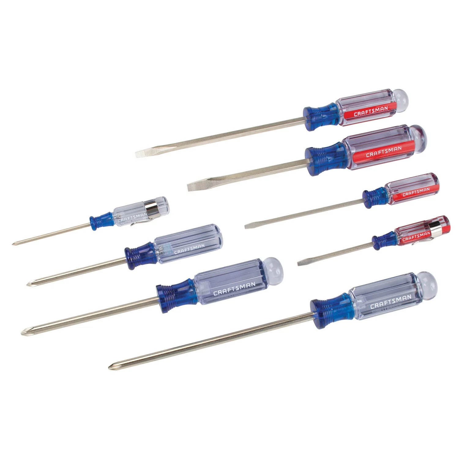 CRAFTSMAN 8-Piece Acetate Handle Screwdriver Set, Phillips & Slotted, 2.5–6 in Shafts - Image 6