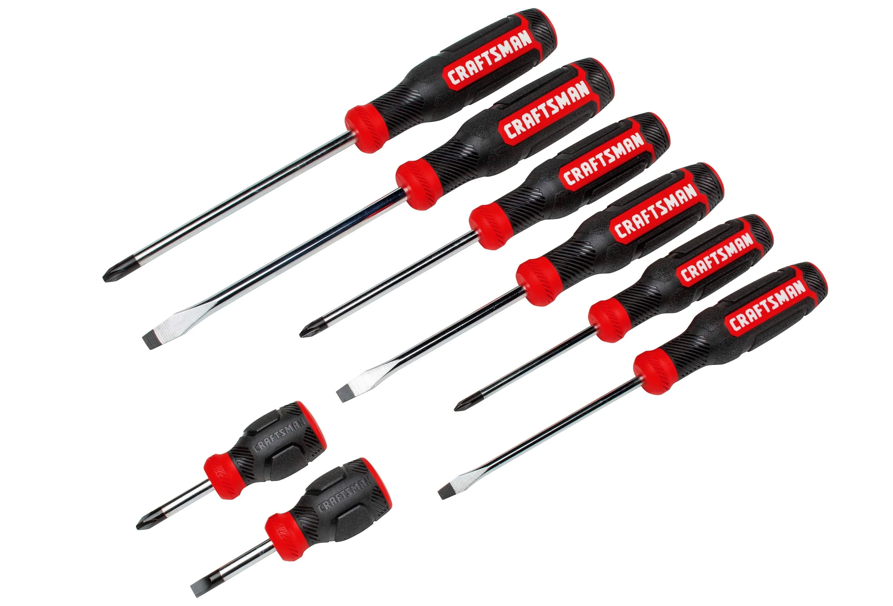CRAFTSMAN 8-Piece Bi-Material Handle Screwdriver Set, Black Oxide Tips - Image 2