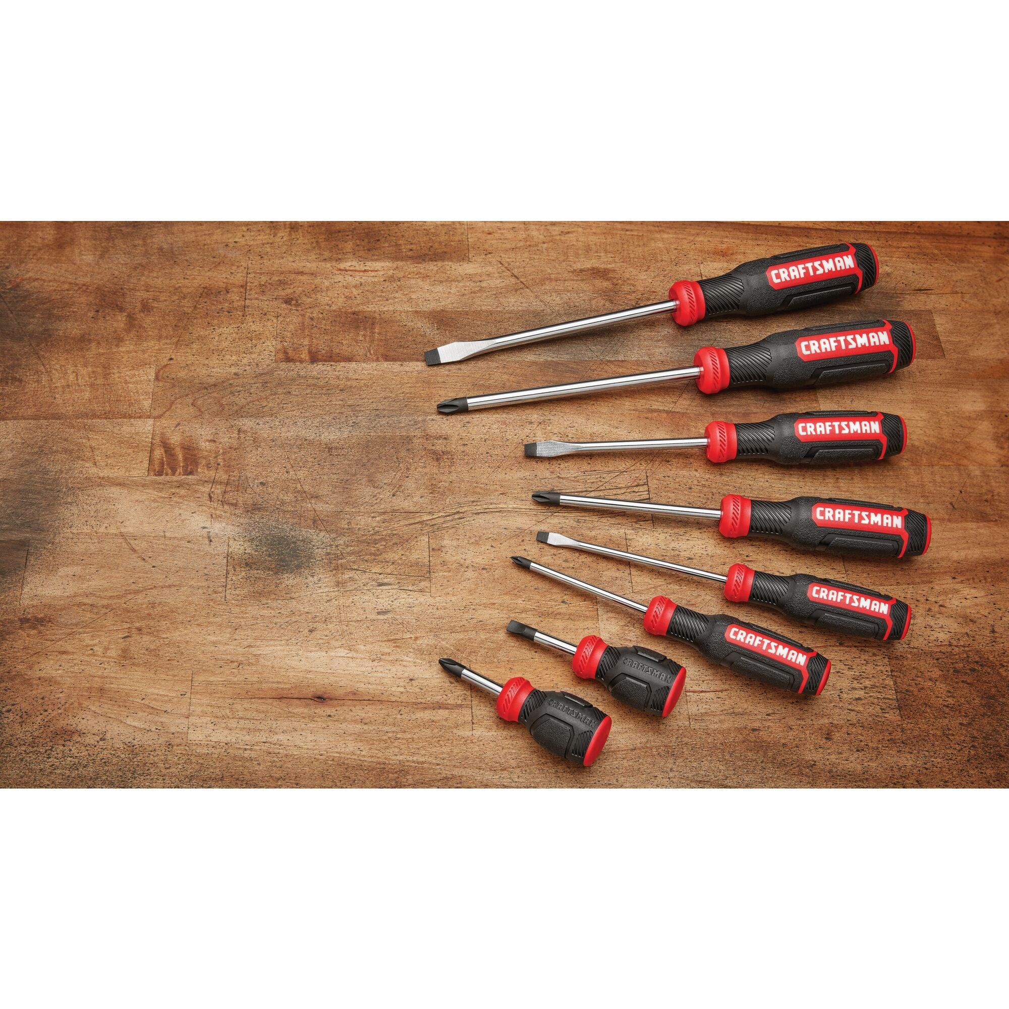 CRAFTSMAN 8-Piece Bi-Material Handle Screwdriver Set, Black Oxide Tips - Image 6