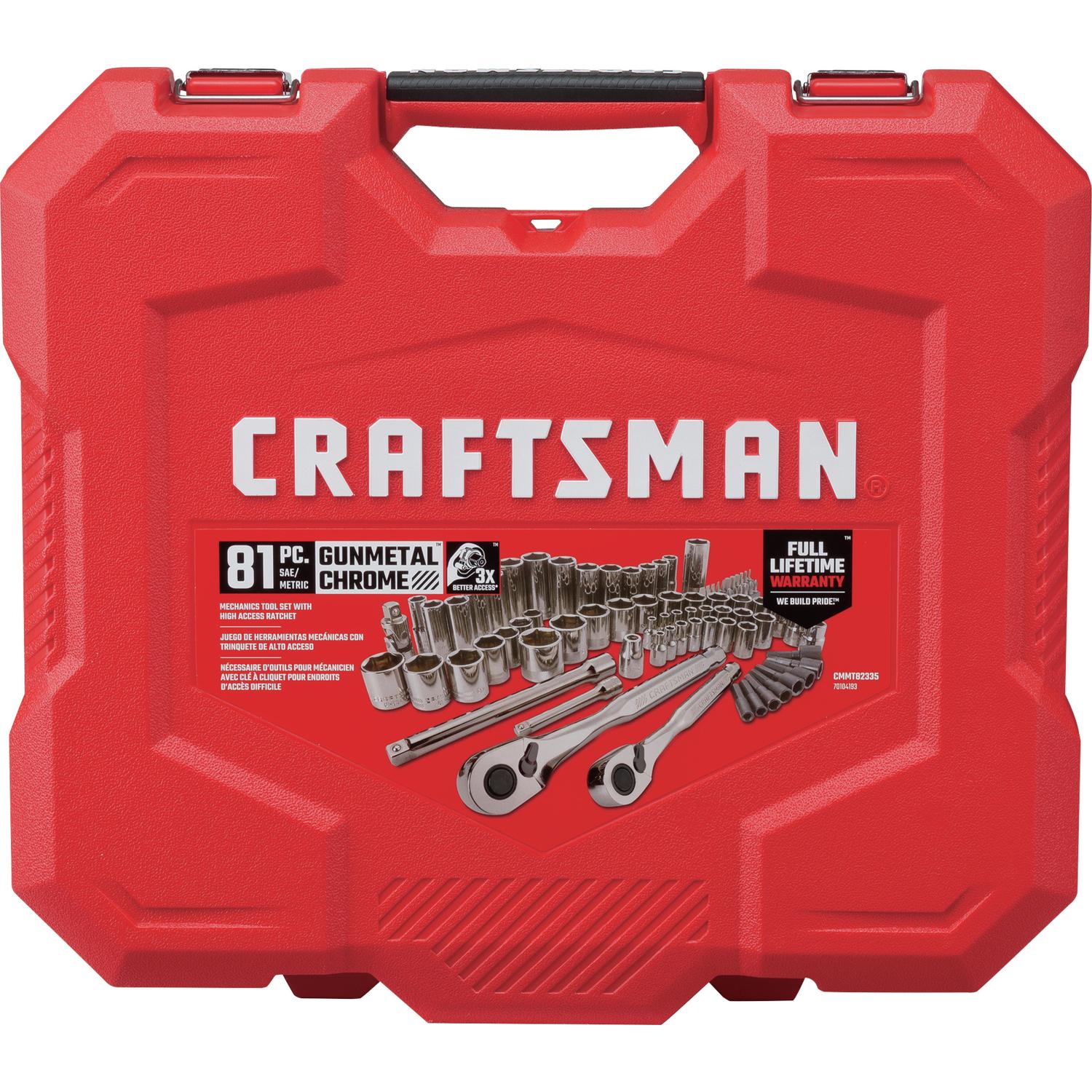 Craftsman 81 pc Metric and SAE Mechanic's Tool Set - Image 3